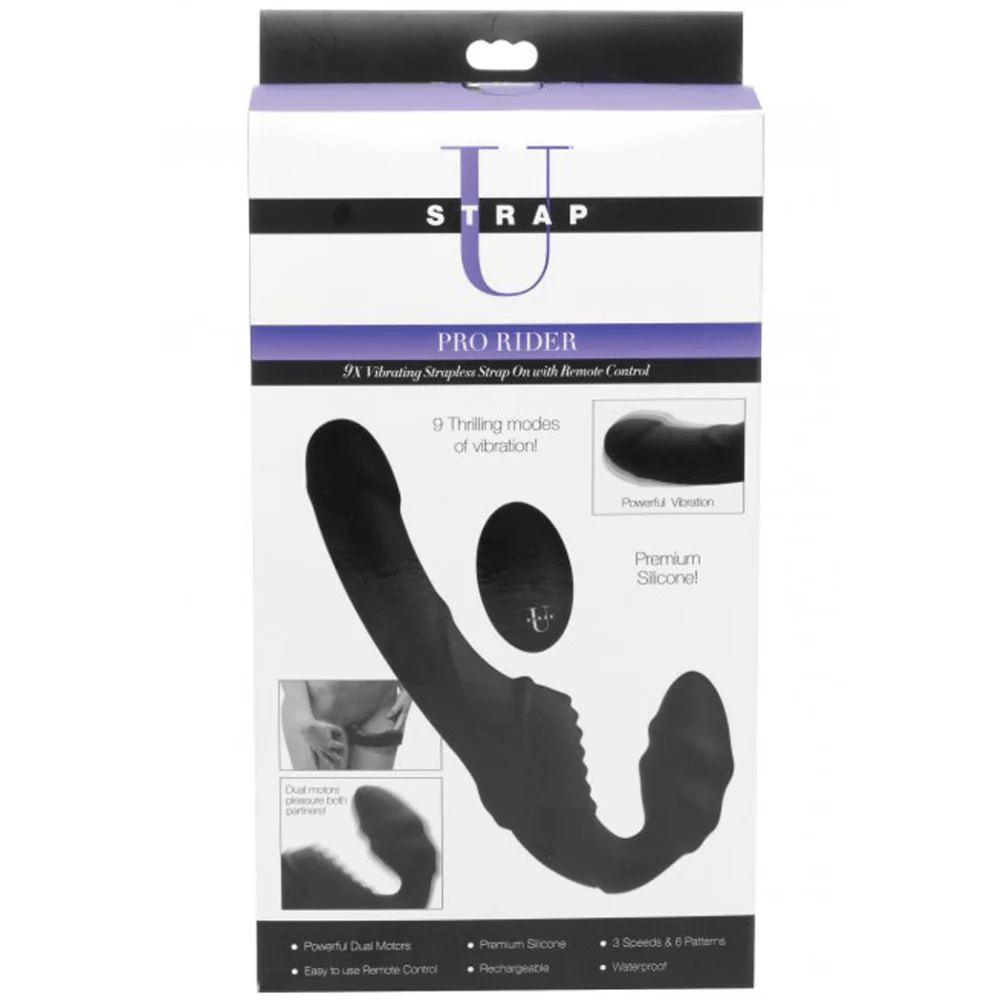 Vibrating Silicone Strapless Strap On - With Wireless Remote!