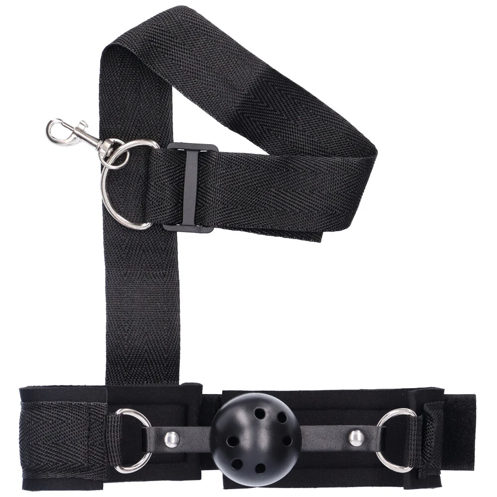 Bondage Restraints with Ball Gag and Cuffs