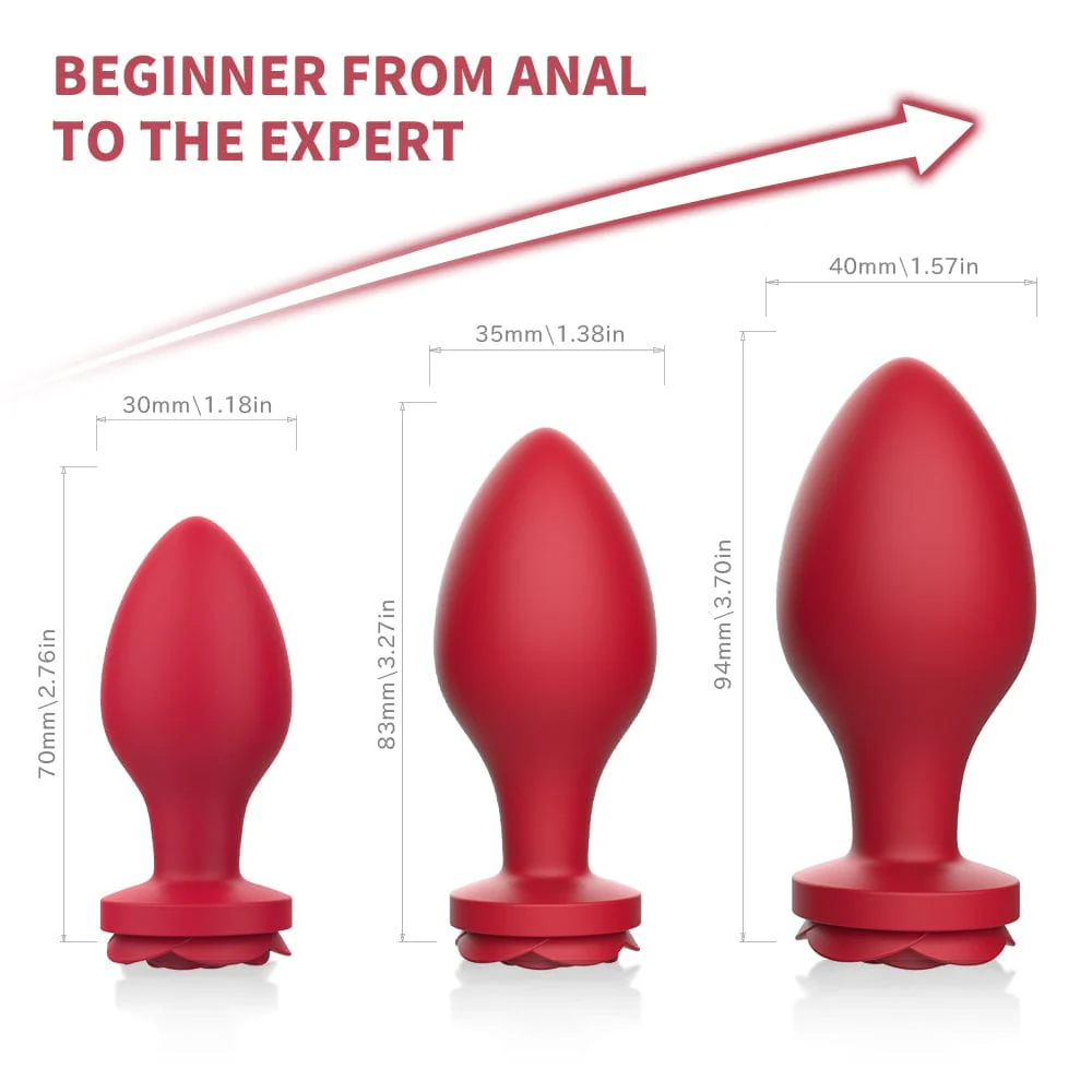 Rela Silicone Rose Anal Plug Set