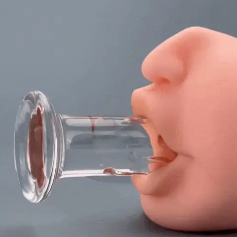 Britney - 7 Inch Tight Pocket Pussy Spreading with 3D Realistic Textured & Real Mouth Covered in Cum (1.41lbs)