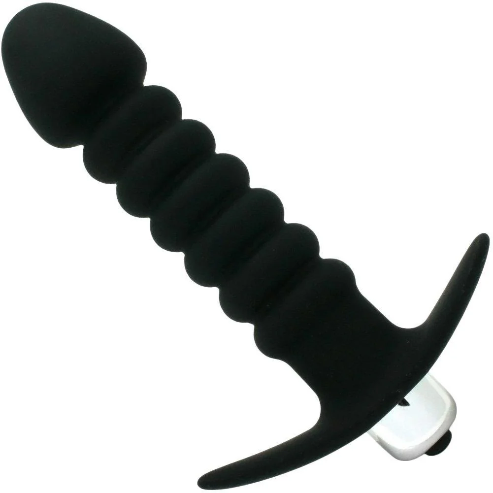 Vibrating Silicone Butt Plug - It's Rippled!