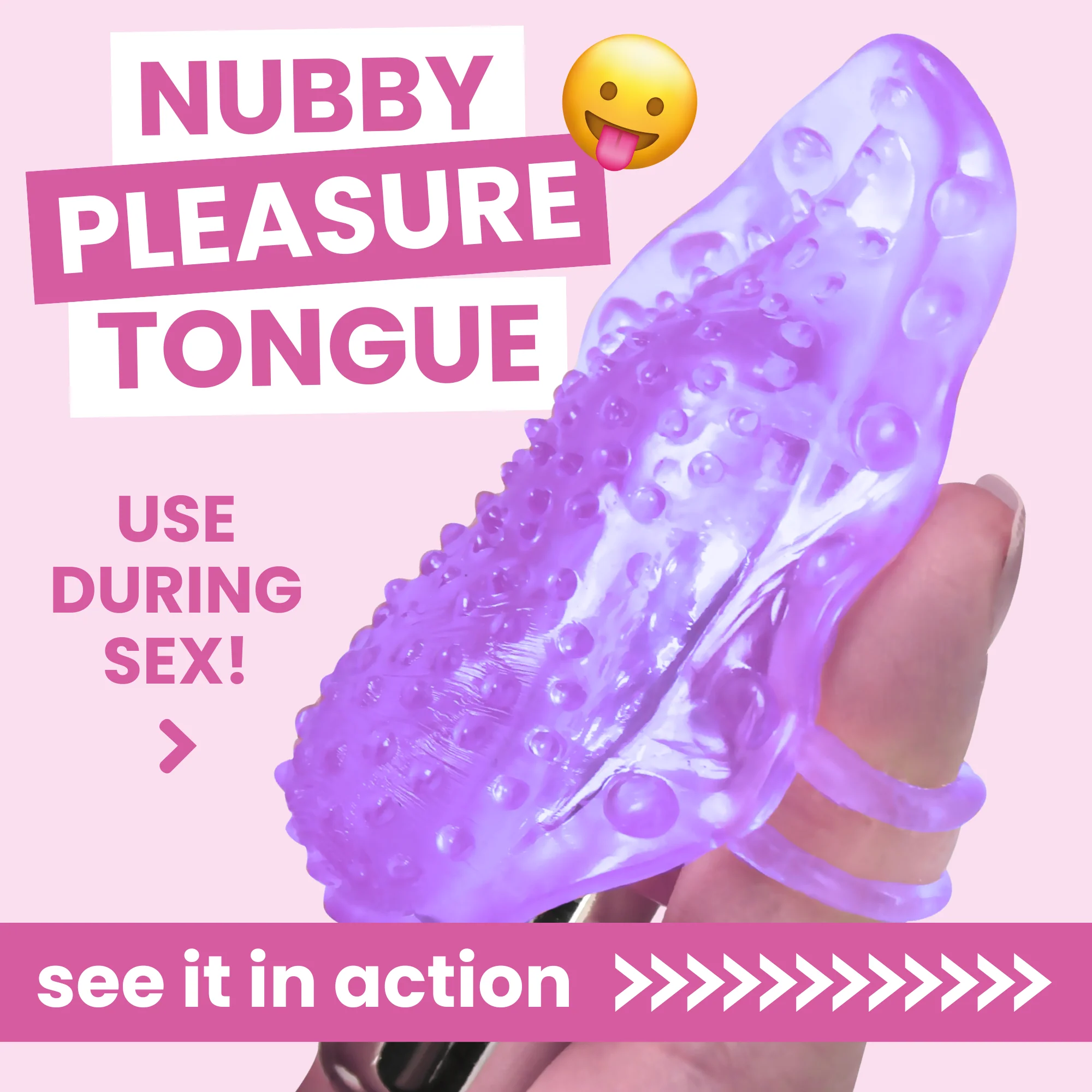 Vibrating Tongue Finger Sleeve with Clit Bullet