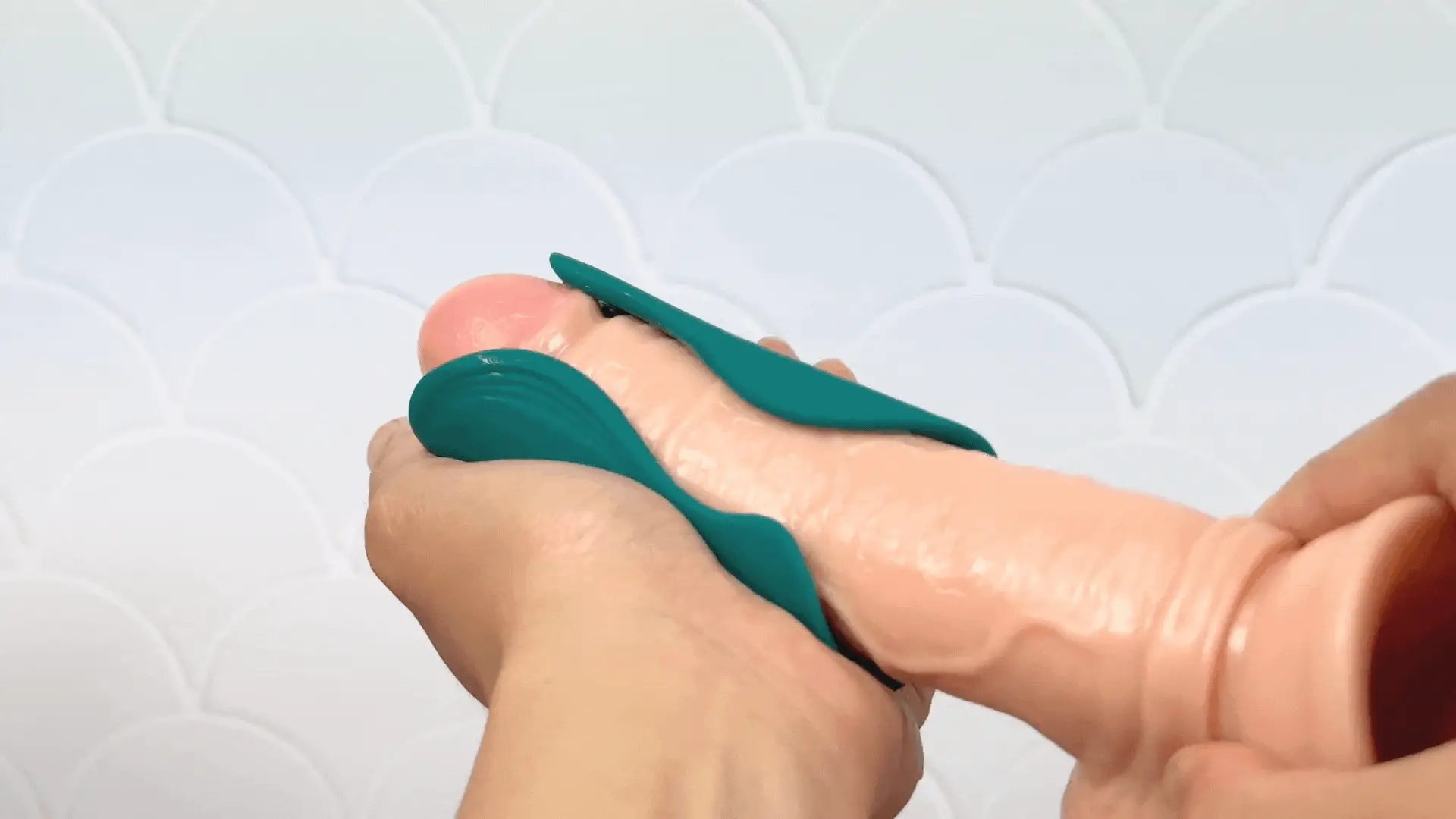 Vibrating Ribbed Silicone Penis Gripper Stroker | Rechargeable HJ & BJ Aide