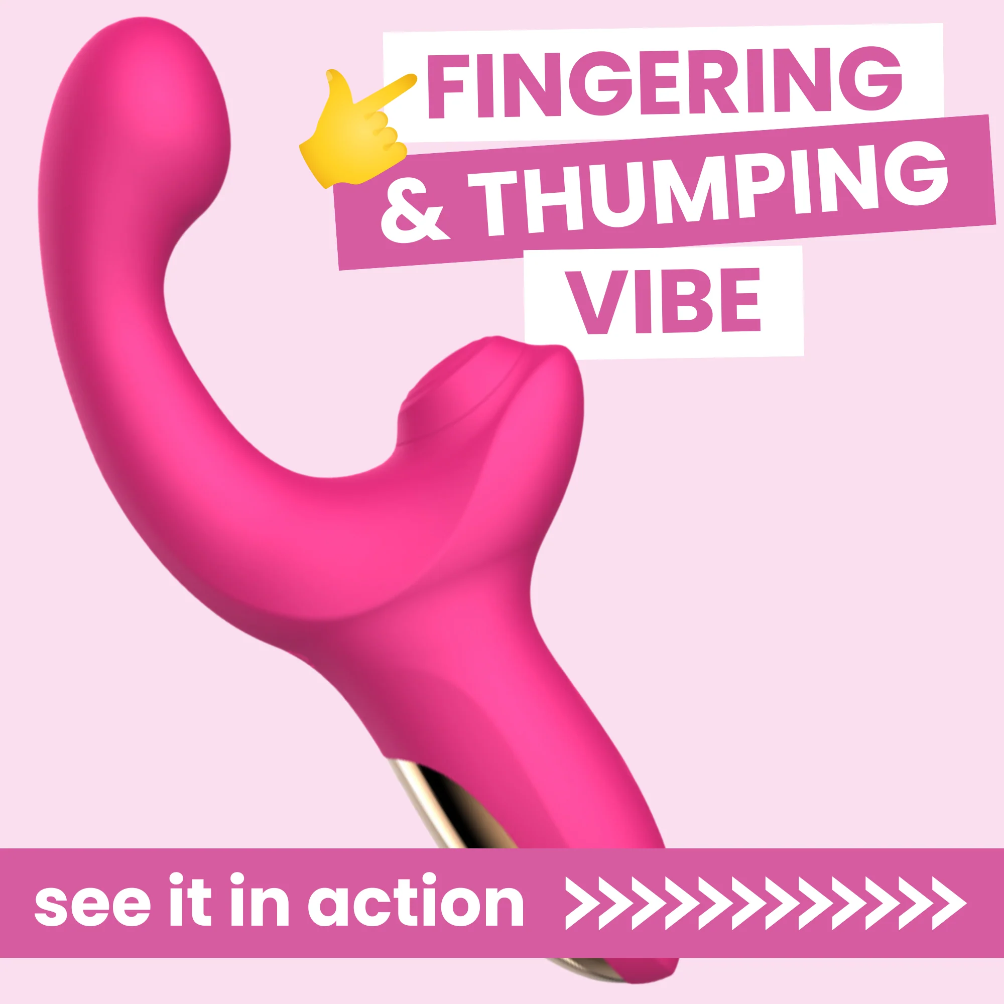 Thumping & Fingering Dual Action Vibrator - Experience the Ultimate Fingering Sensations!