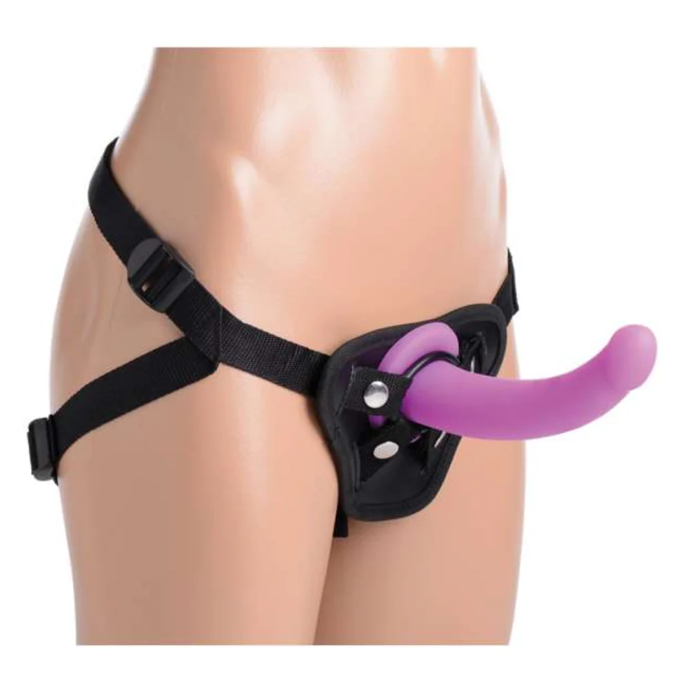 Silicone G-Spot Dildo & Sex Harness Set