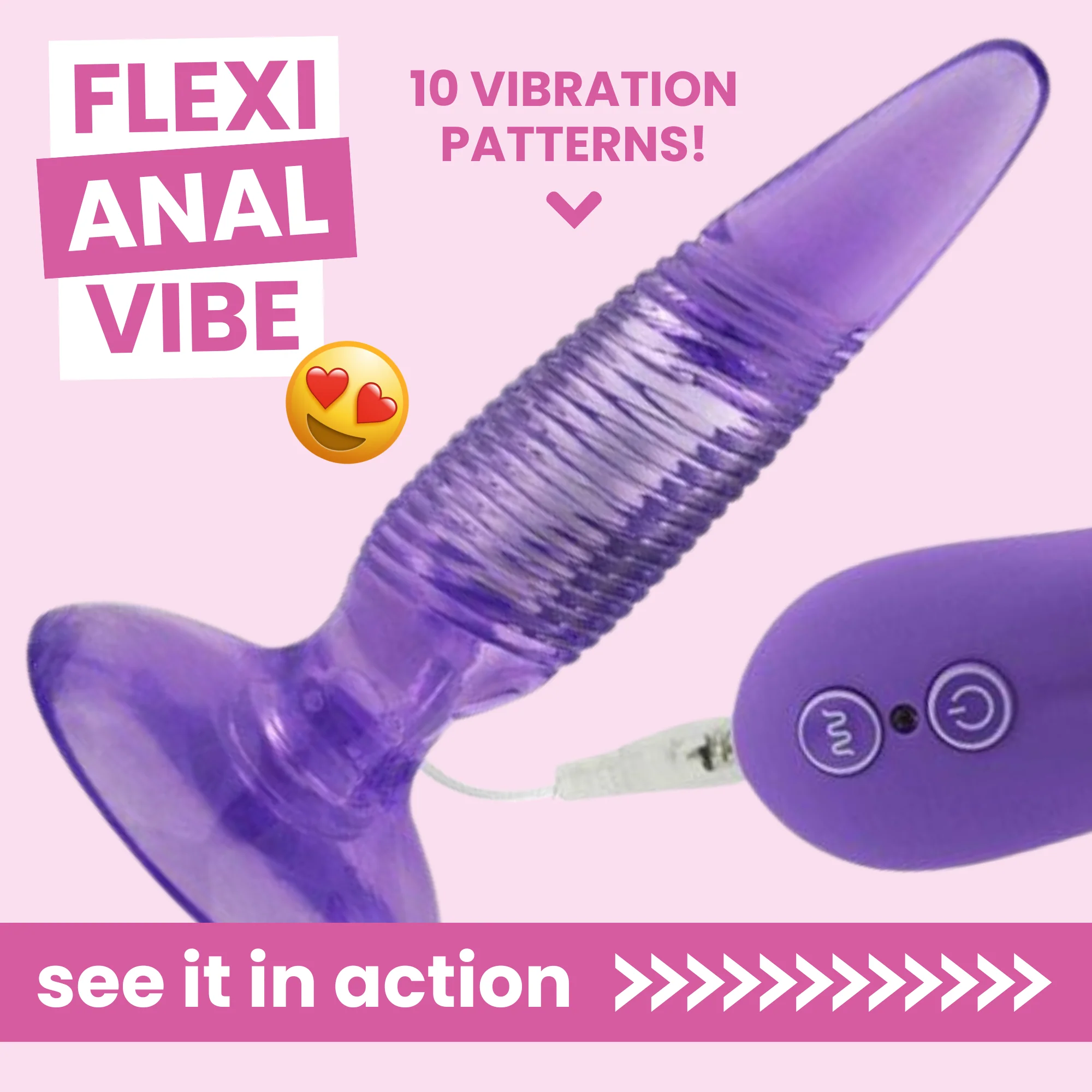 Cherry's Vibrating Twister Butt Plug