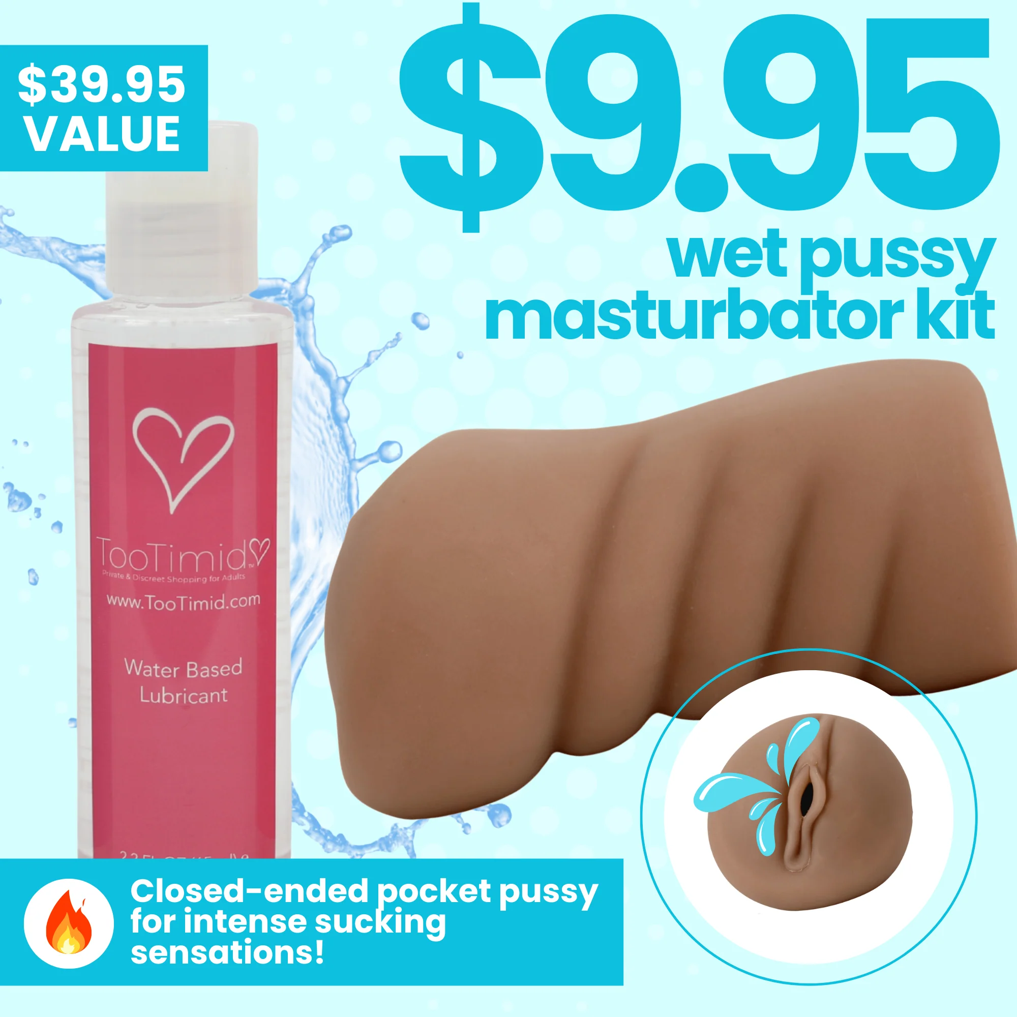 Wet Pussy Masturbator Kit (No More Boring Handjobs)