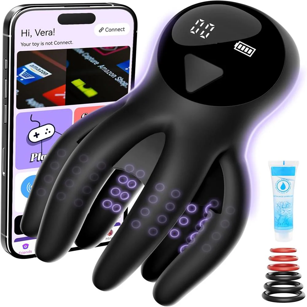 Octopus Tentacles 360° Surround Stimulation Glans Stroker with APP Control 10 Vibration
