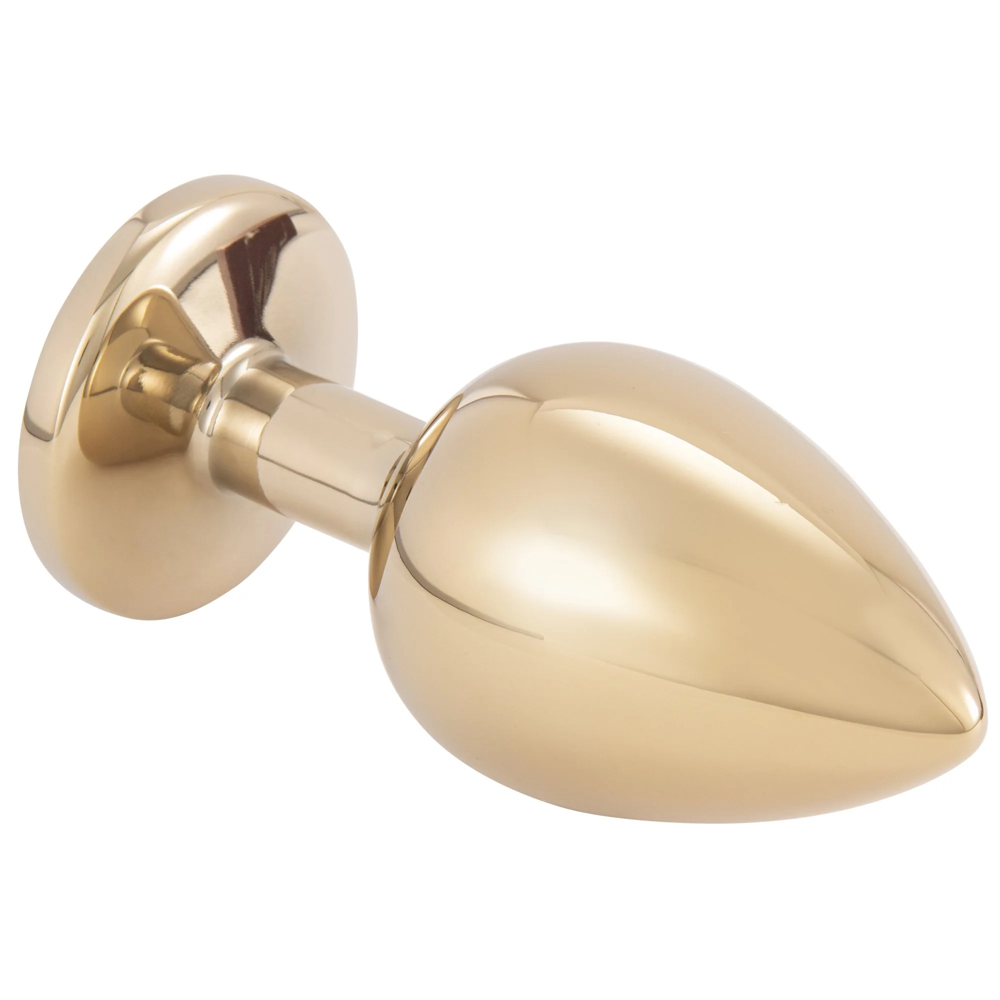 Gold Metal Butt Plug With Jewel