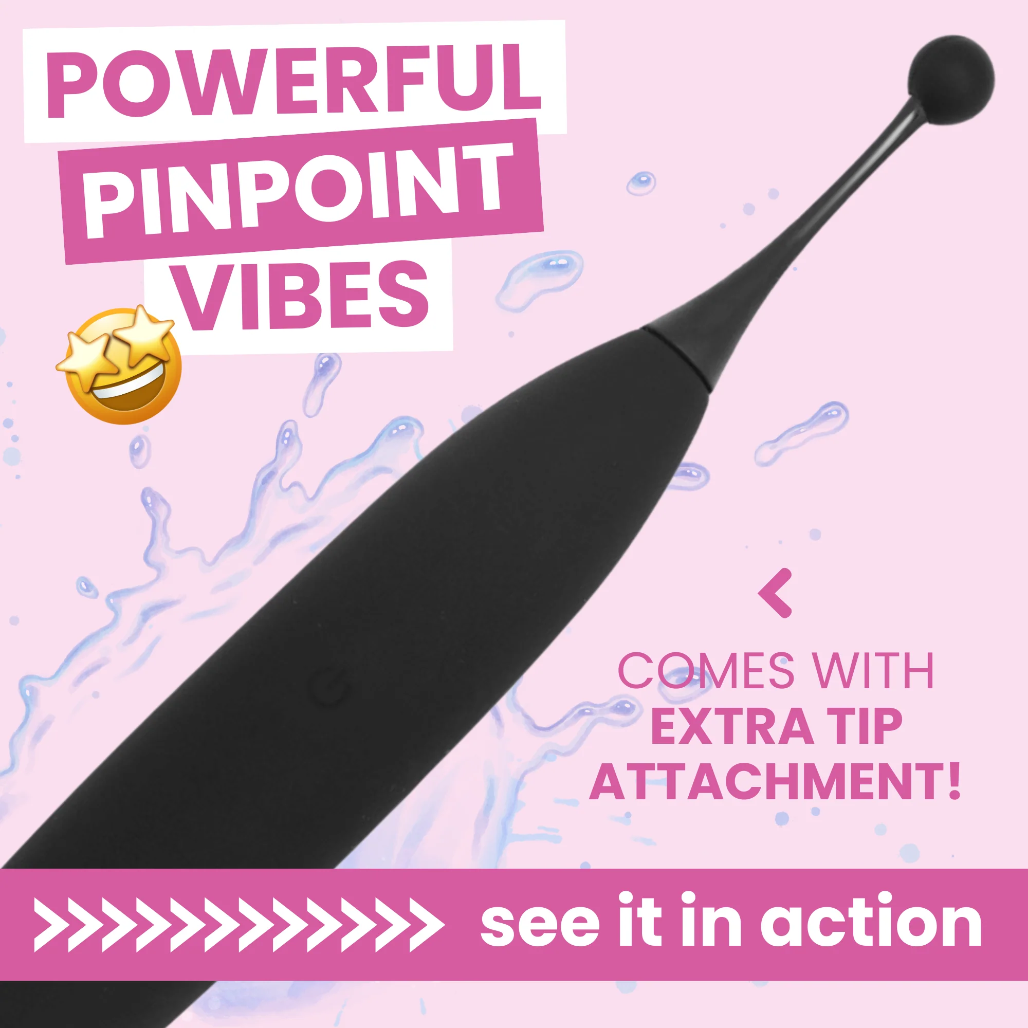 Slim Rechargeable Clit Stimulation Power Wand