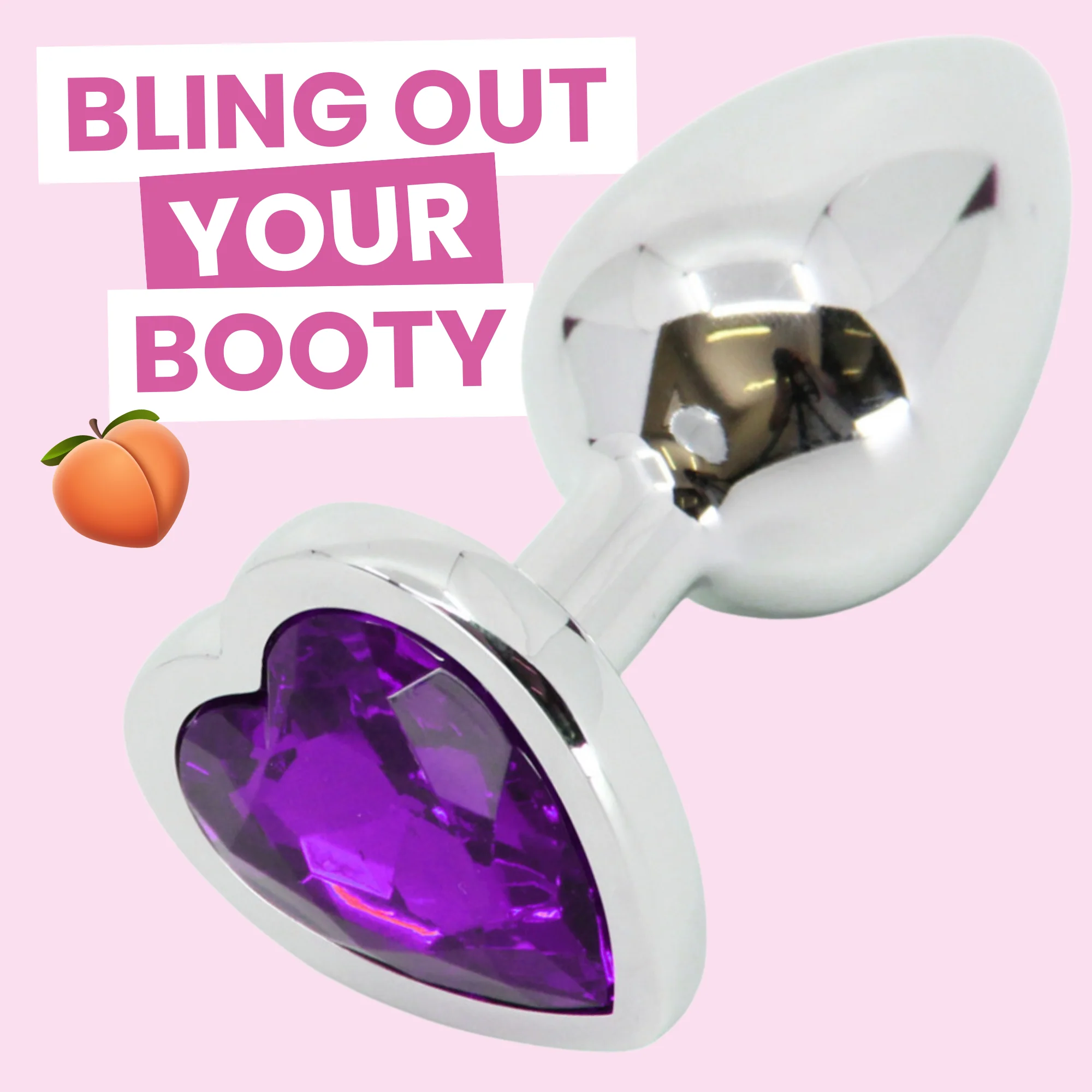 Jeweled Metal Heart Butt Plug