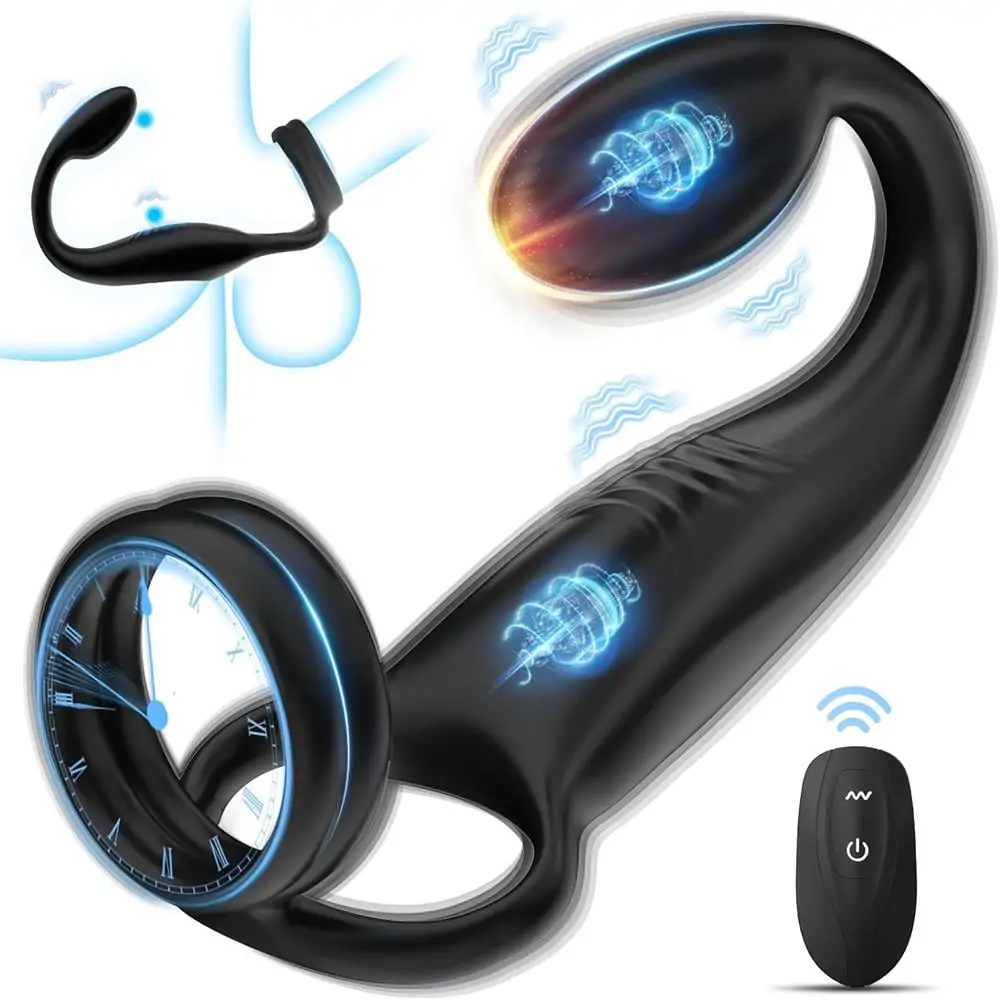 Ballbusting Slapping Vibrating Cock Ring Taint Stimulator with Mini Bullet 2.2 Inch (<45 dB)