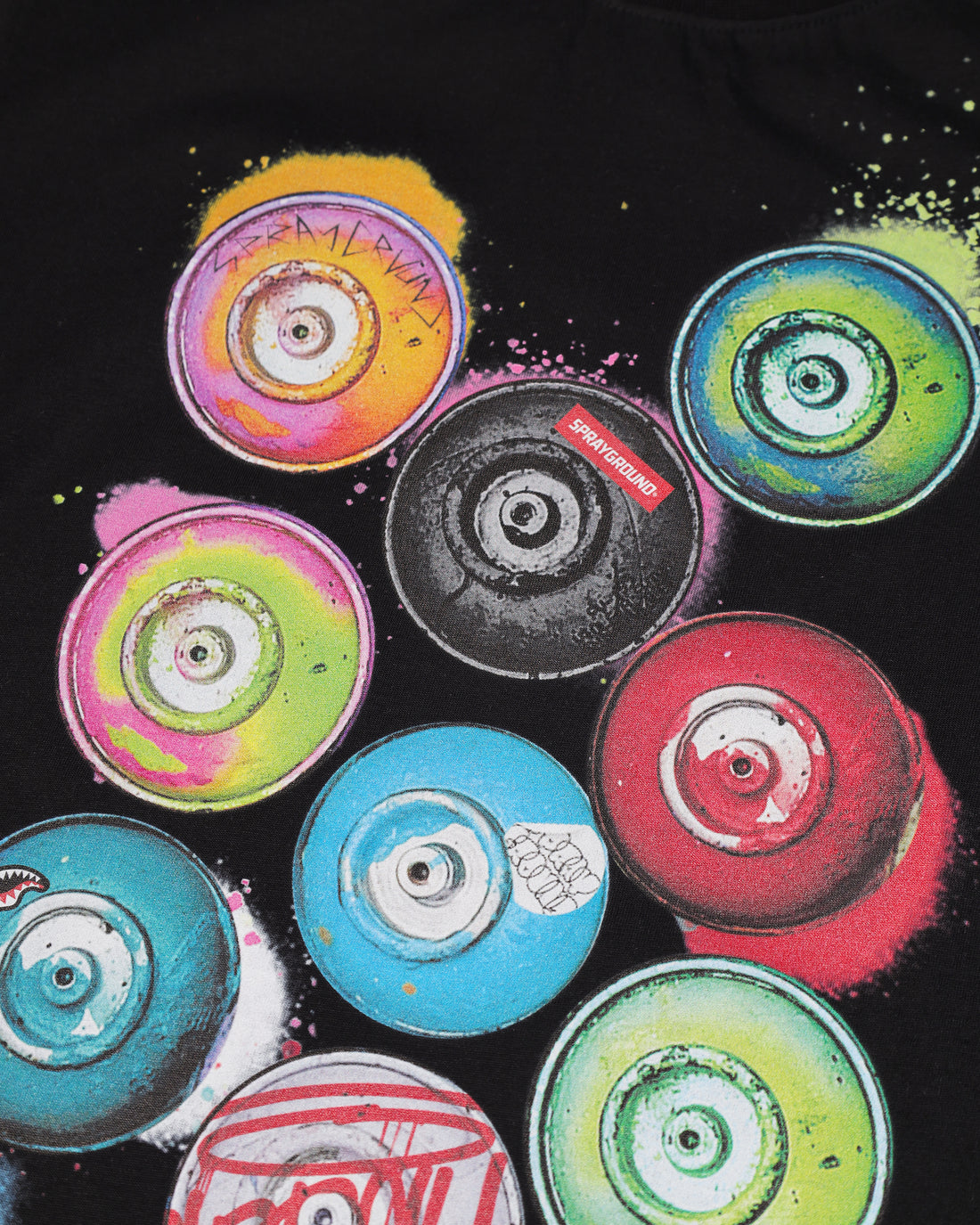 Shark Paint Over T-shirt Blk