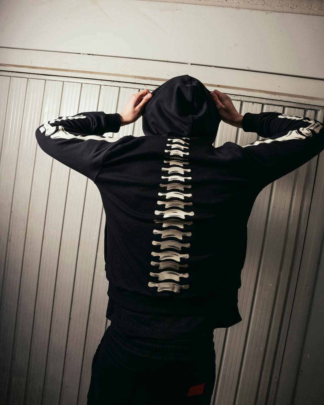 GLOW IN THE DARK SHARK BONE DOUBLE FULL-ZIP