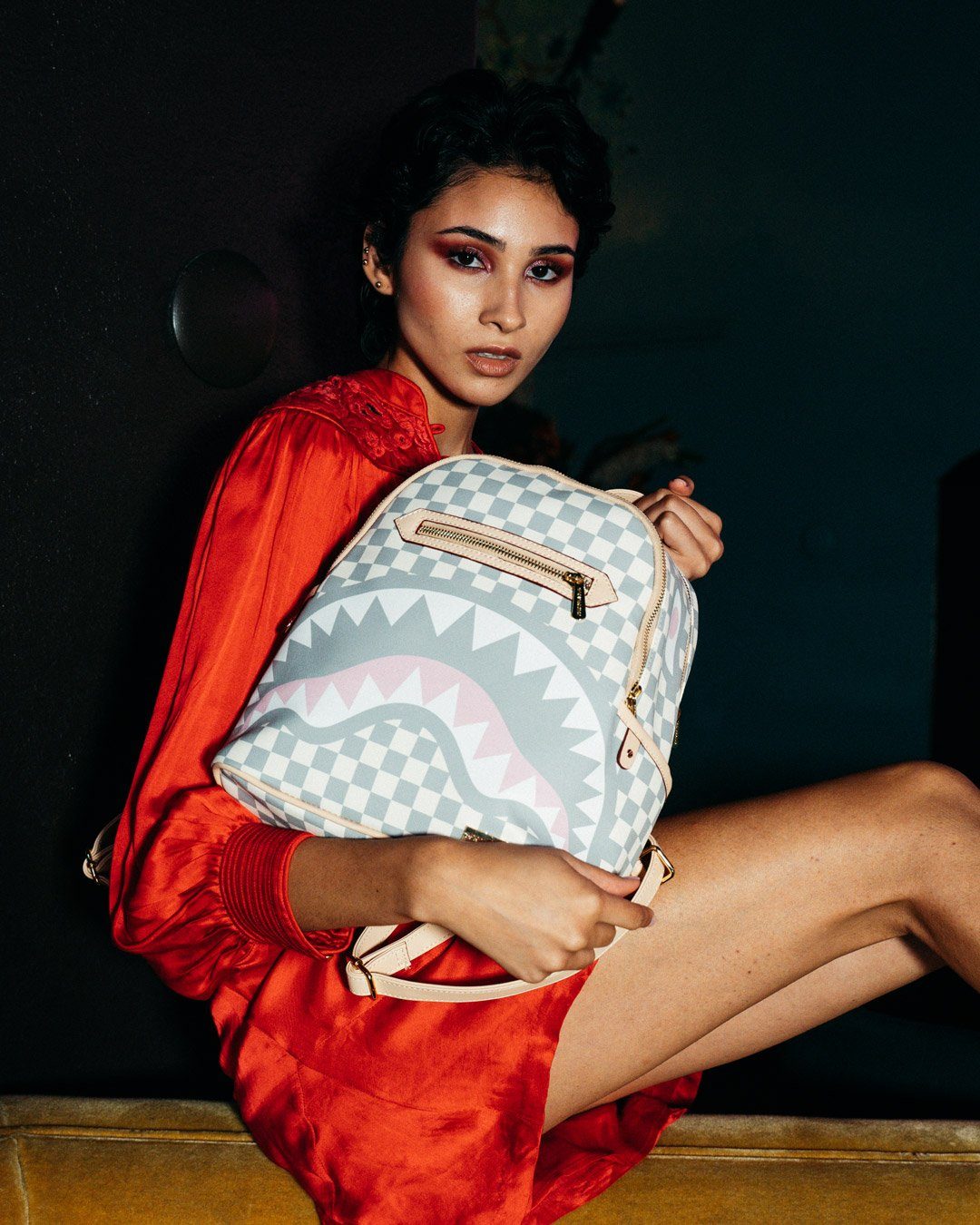 Sprayground Backpack ROSE ALL DAY LA PALAIS SAVAGE White