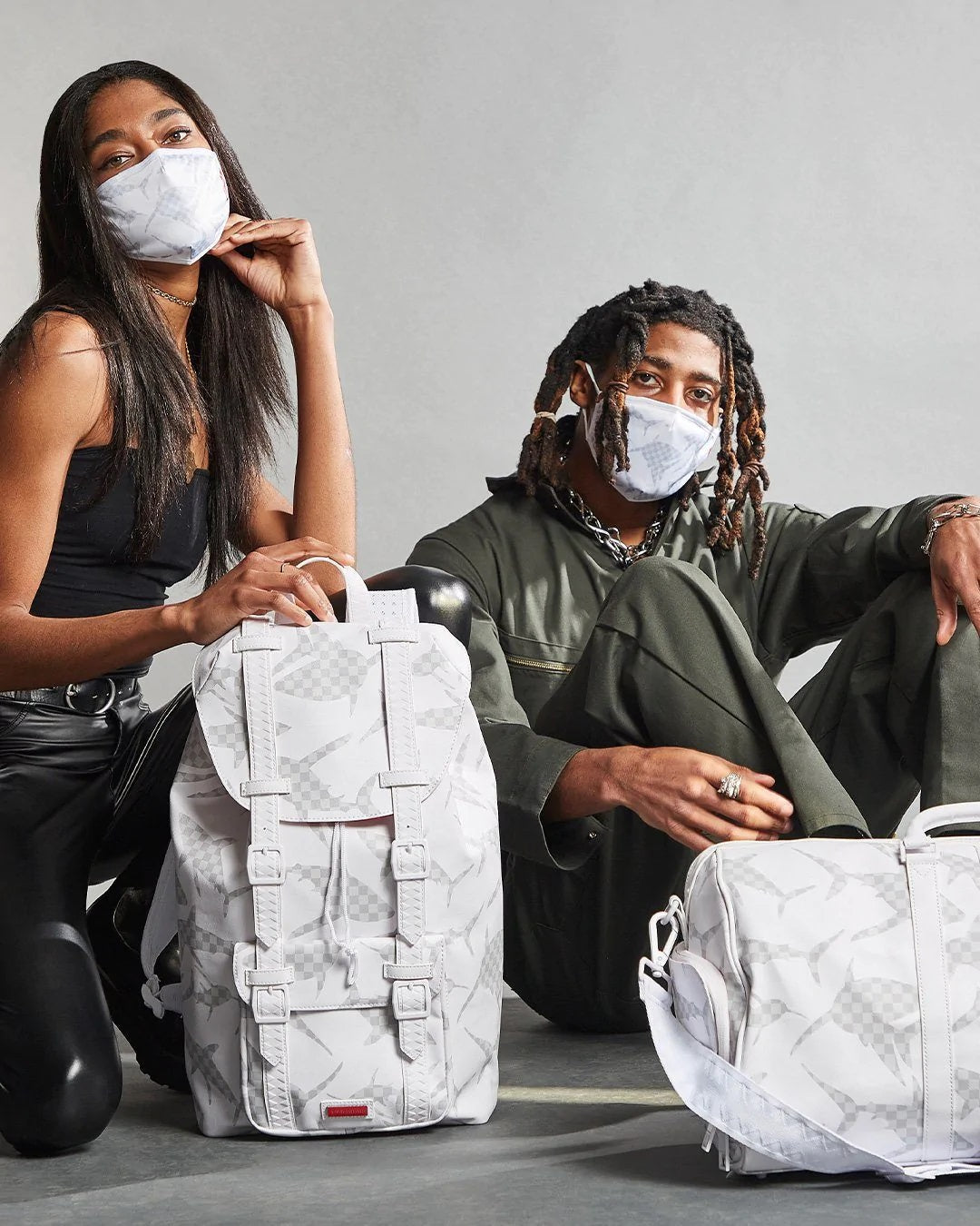 White Shark Pattern Duffle