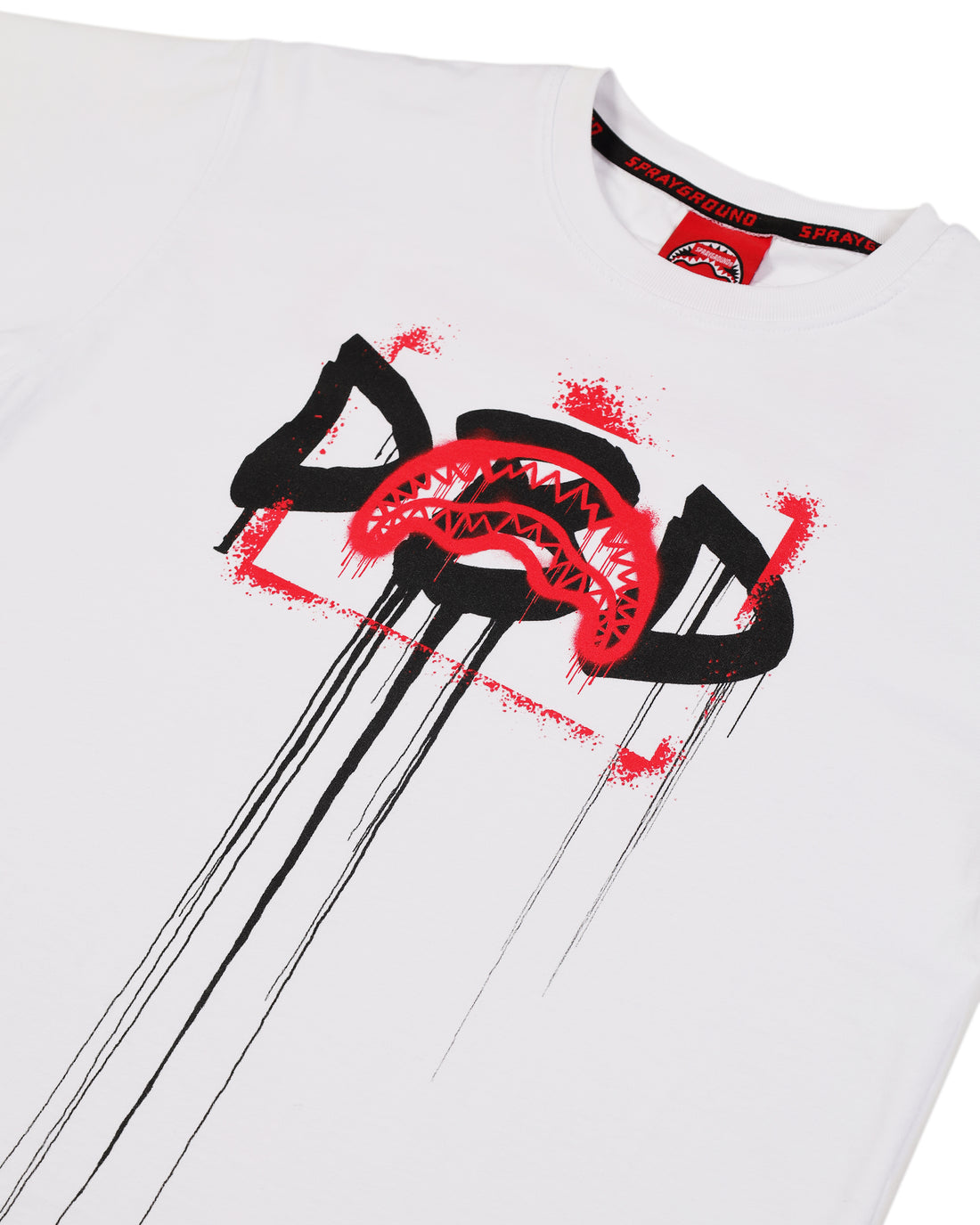 Shark Stencil Over T-shirt