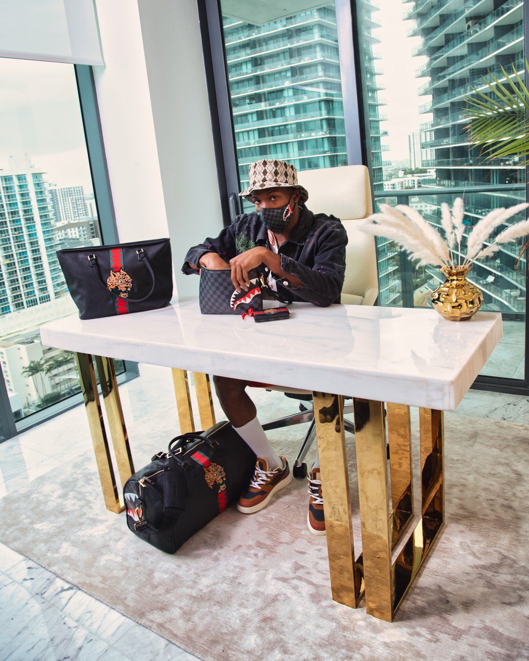 Sprayground Bag SPUCCI SPLIT TOTE Black