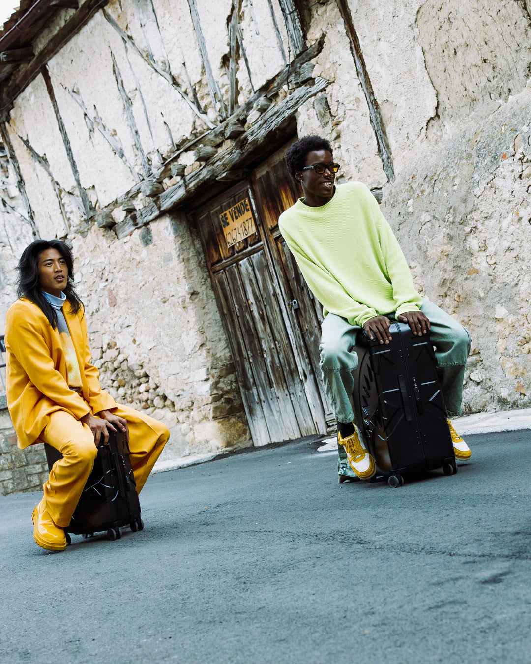 HALF SPRITZ BLACK/GREY CHECK CARRY-ON LUGGAGE