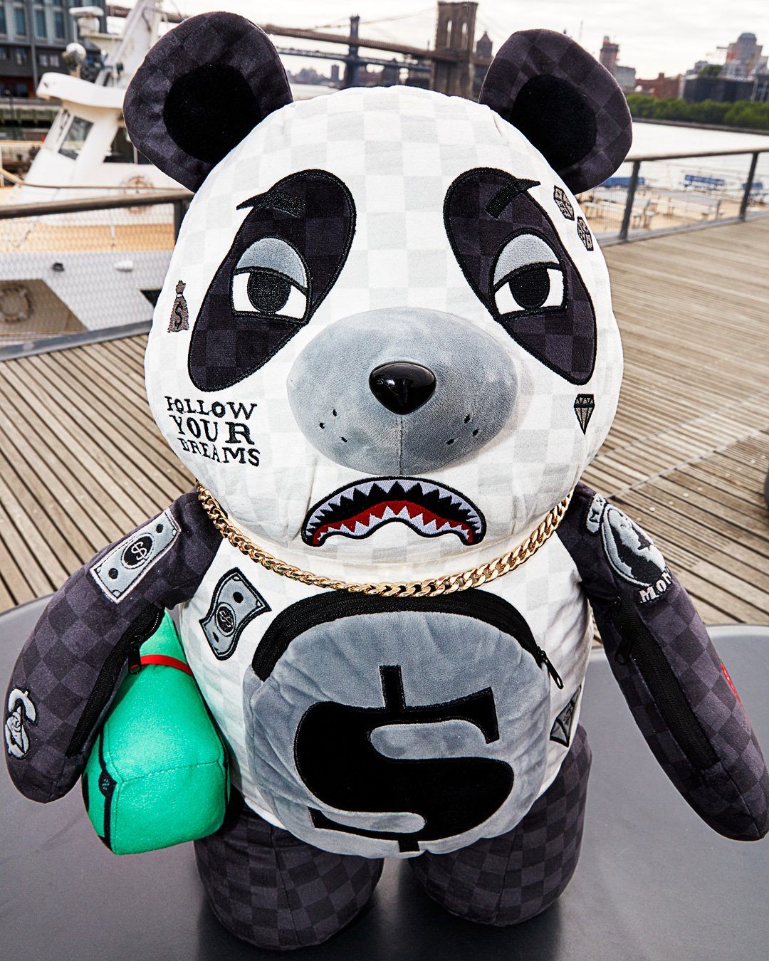 Sprayground Backpack MONEY BEAR TEDDY BEAR BACKPACK PANDA PANDA PANDA Multicolor