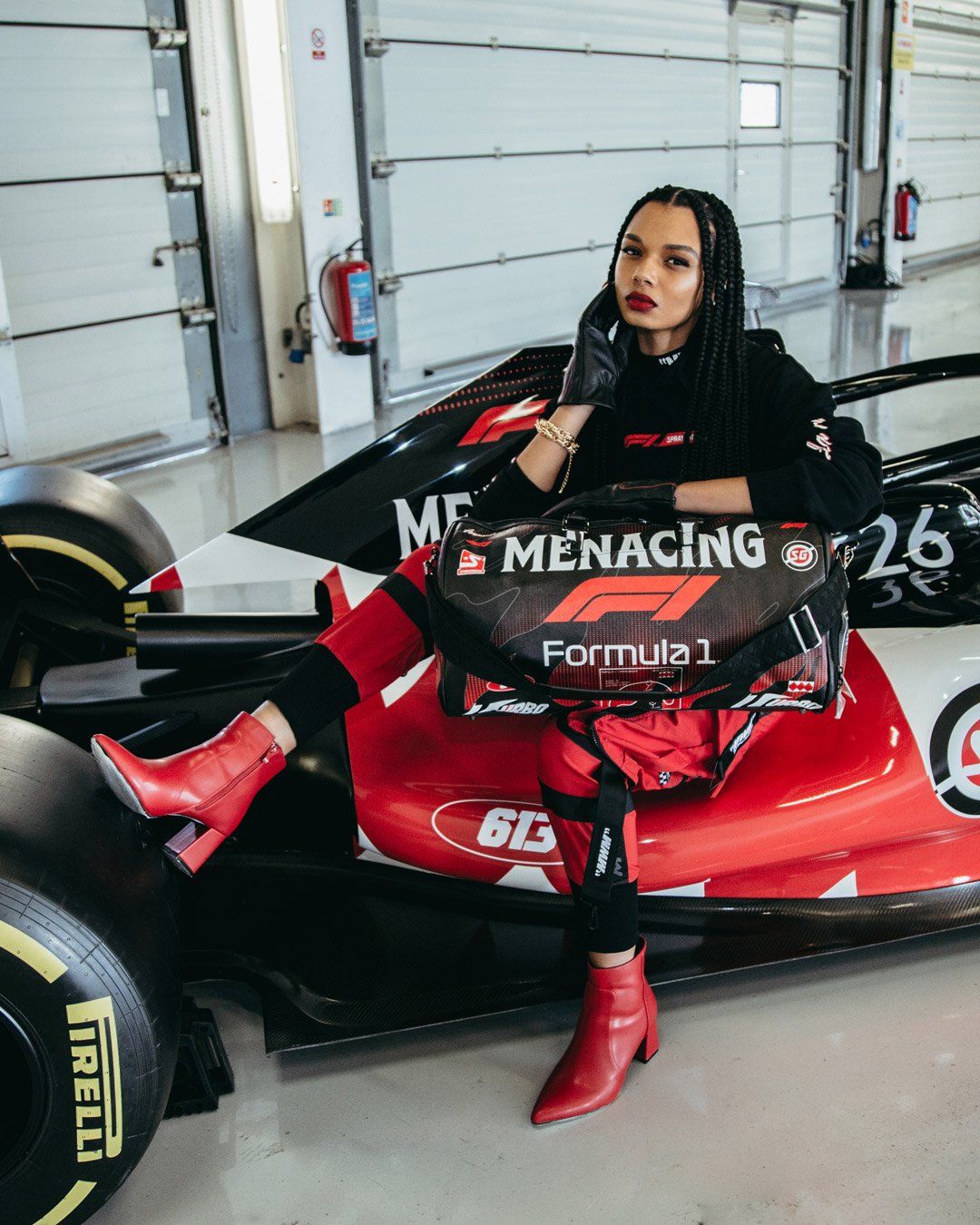 Sprayground Bag FORMULA 1 MENACING DUFFLE Black