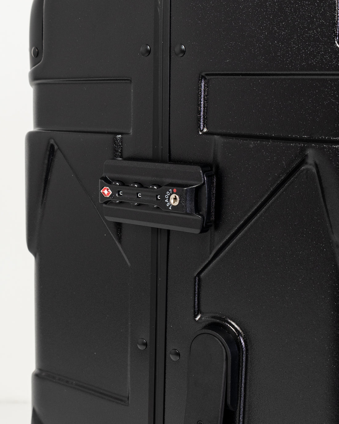 Black Molded Shark Mouth Large Luggage