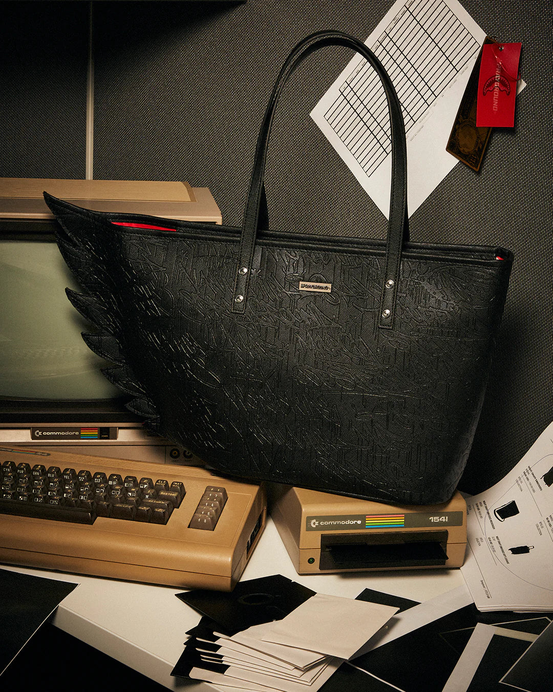 Night Graff Embossed Wing Tote