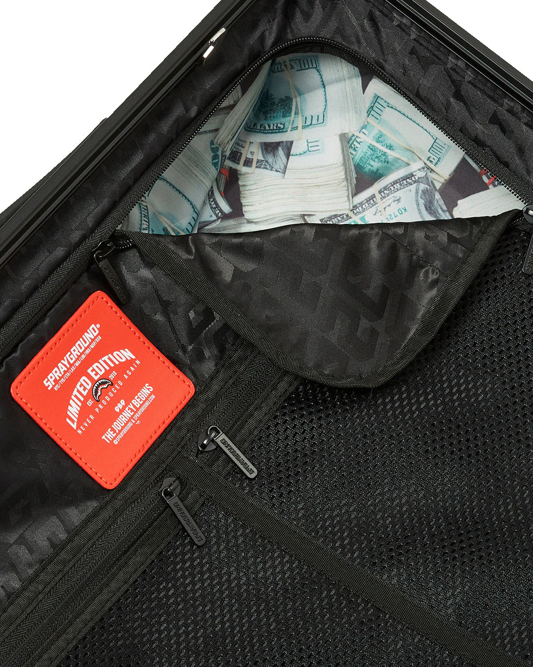 HALF SPRITZ BLACK/GREY CHECK CARRY-ON LUGGAGE