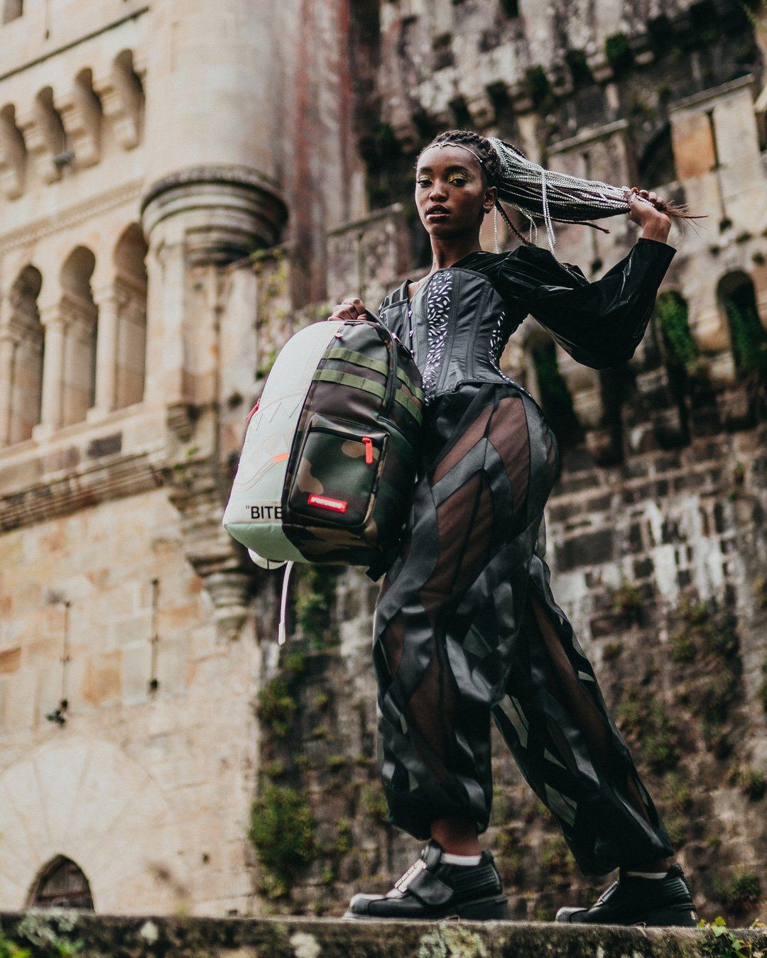 Sprayground Backpack SPLIT WEIRD BACKPACK (DLXV) Green