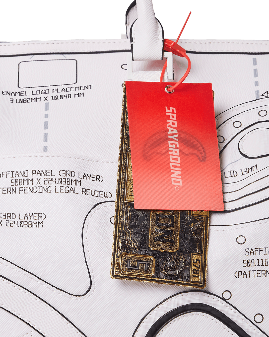 Sprayground Bag TECHNICAL CUT SEW DUFFLE White