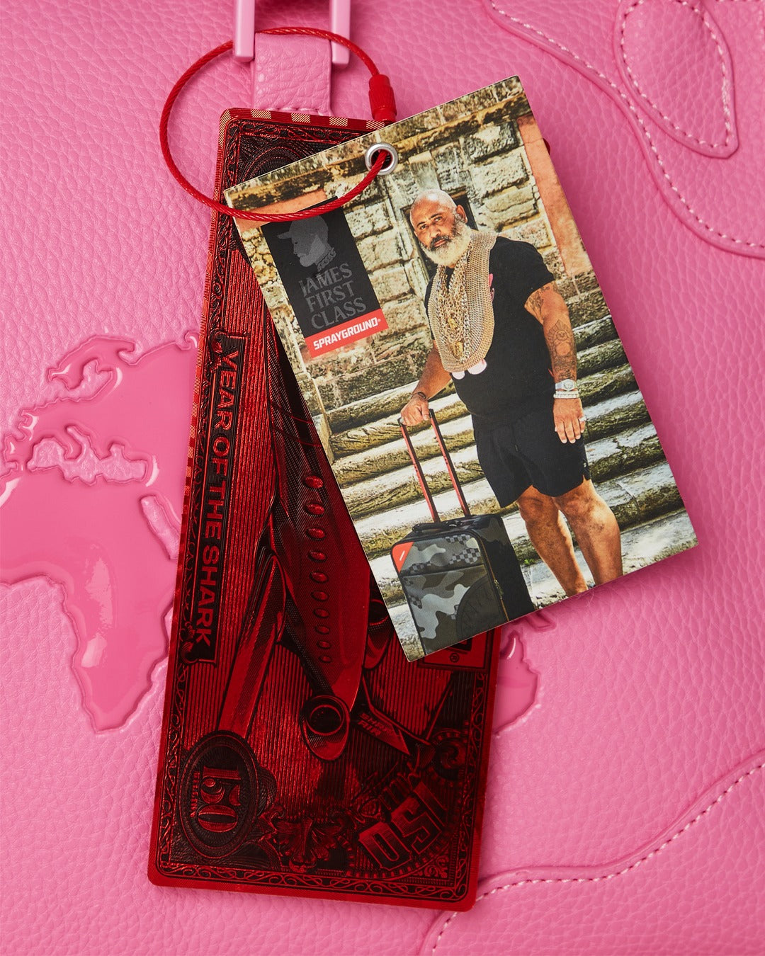 JAMES GLOBAL PINK PYRAMID DUFFLE