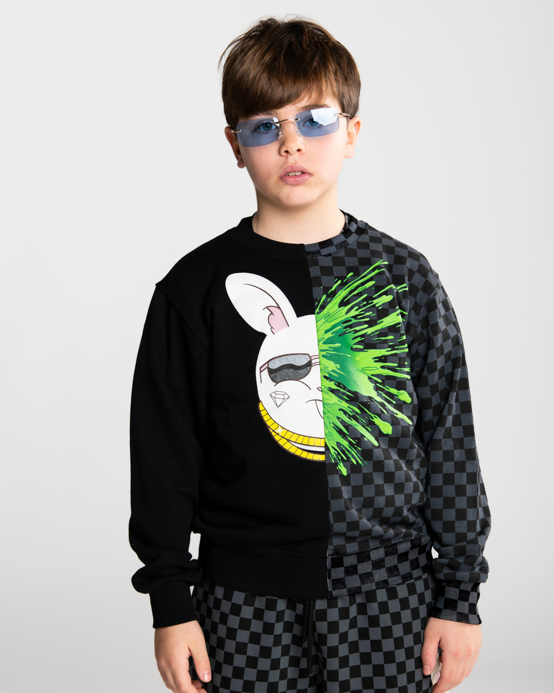SPLATTER BUNNY SPLIT REGULAR CREWNECK
