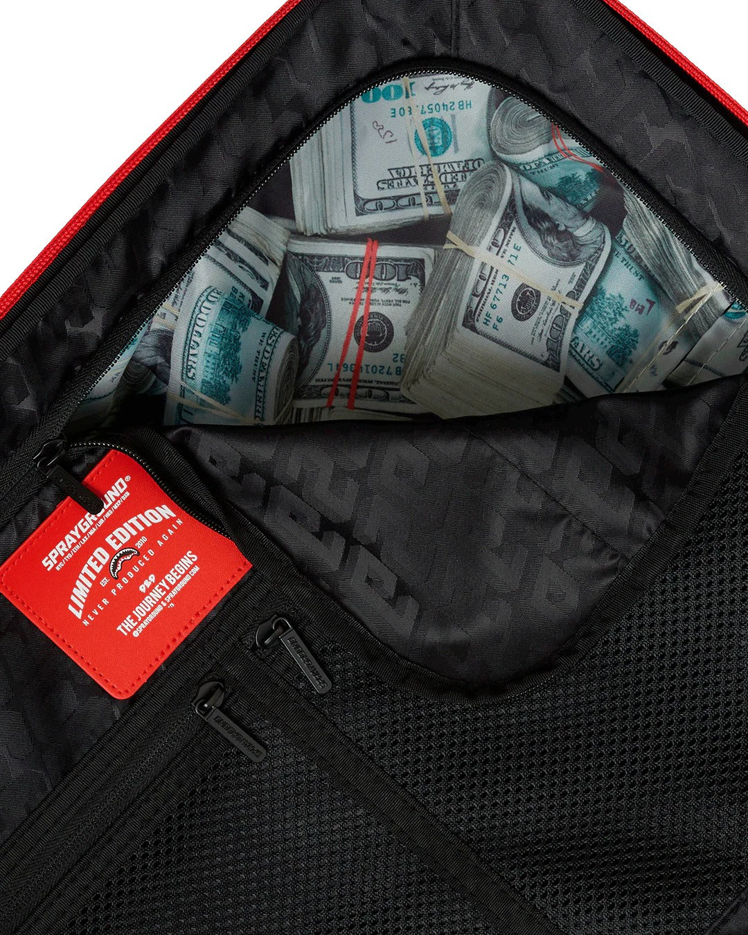 PRINTED ZIPPER SHARK CARRY-ON LUGGAGE