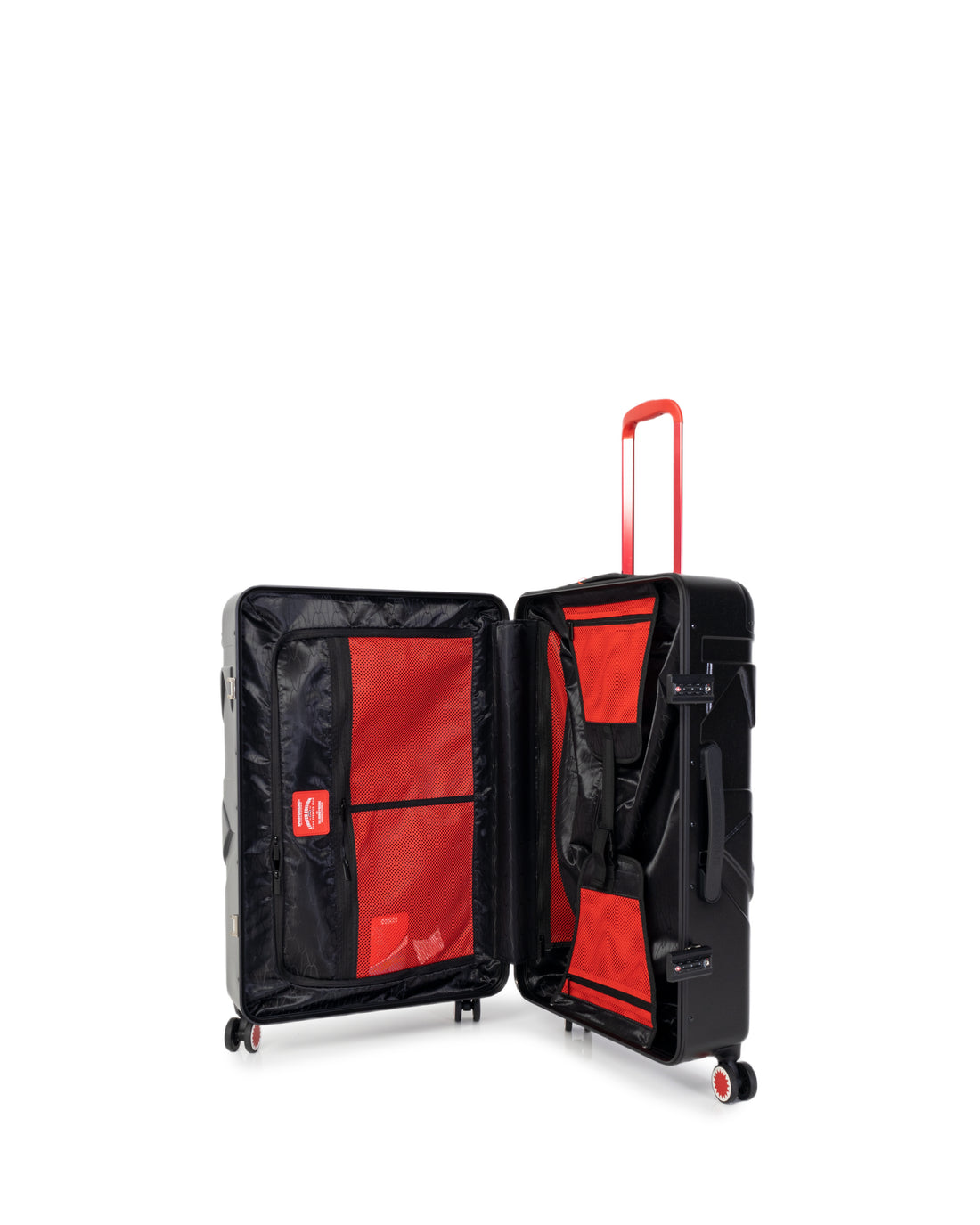 Black Molded Shark Mouth Large Luggage