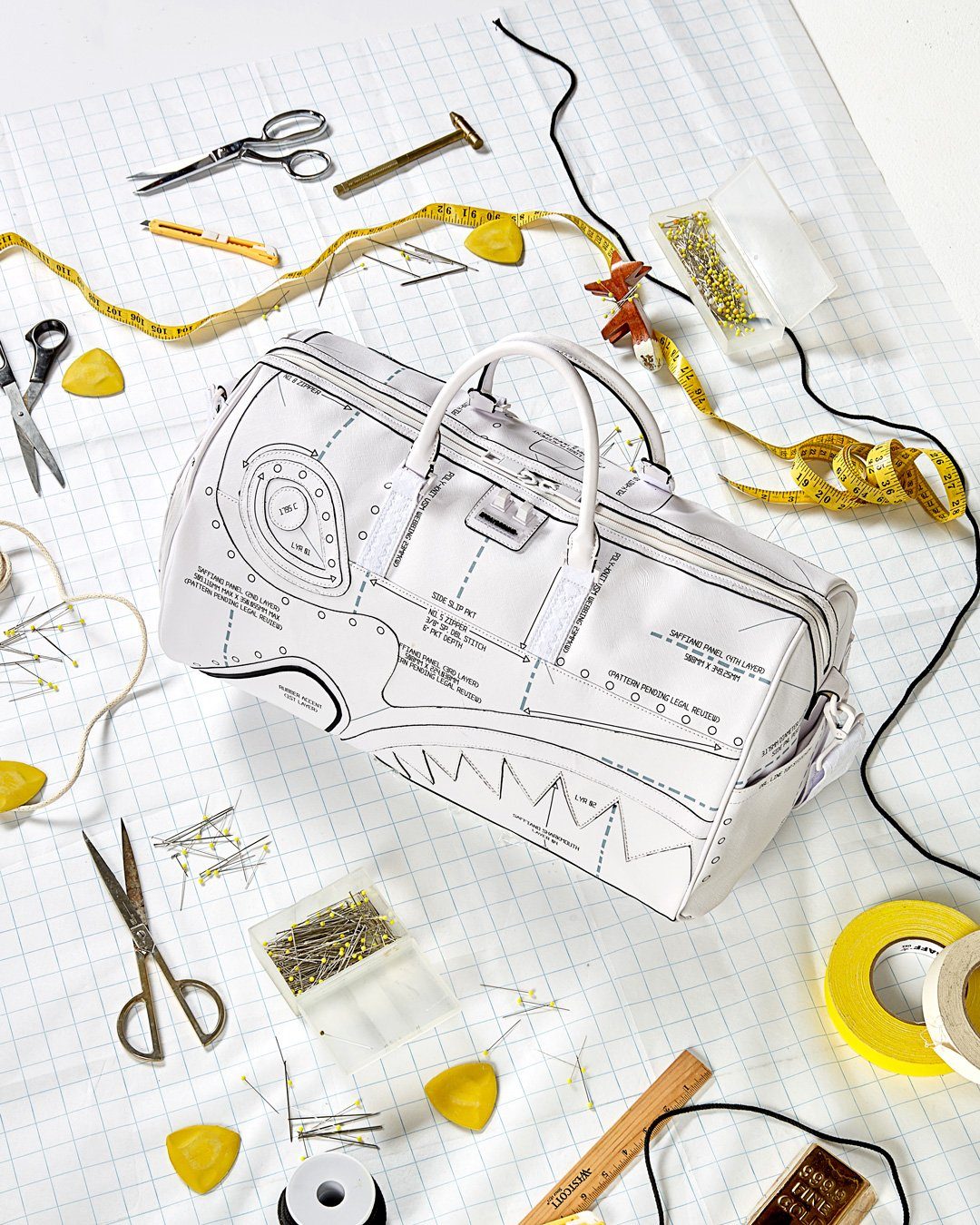 Sprayground Bag TECHNICAL CUT SEW DUFFLE White