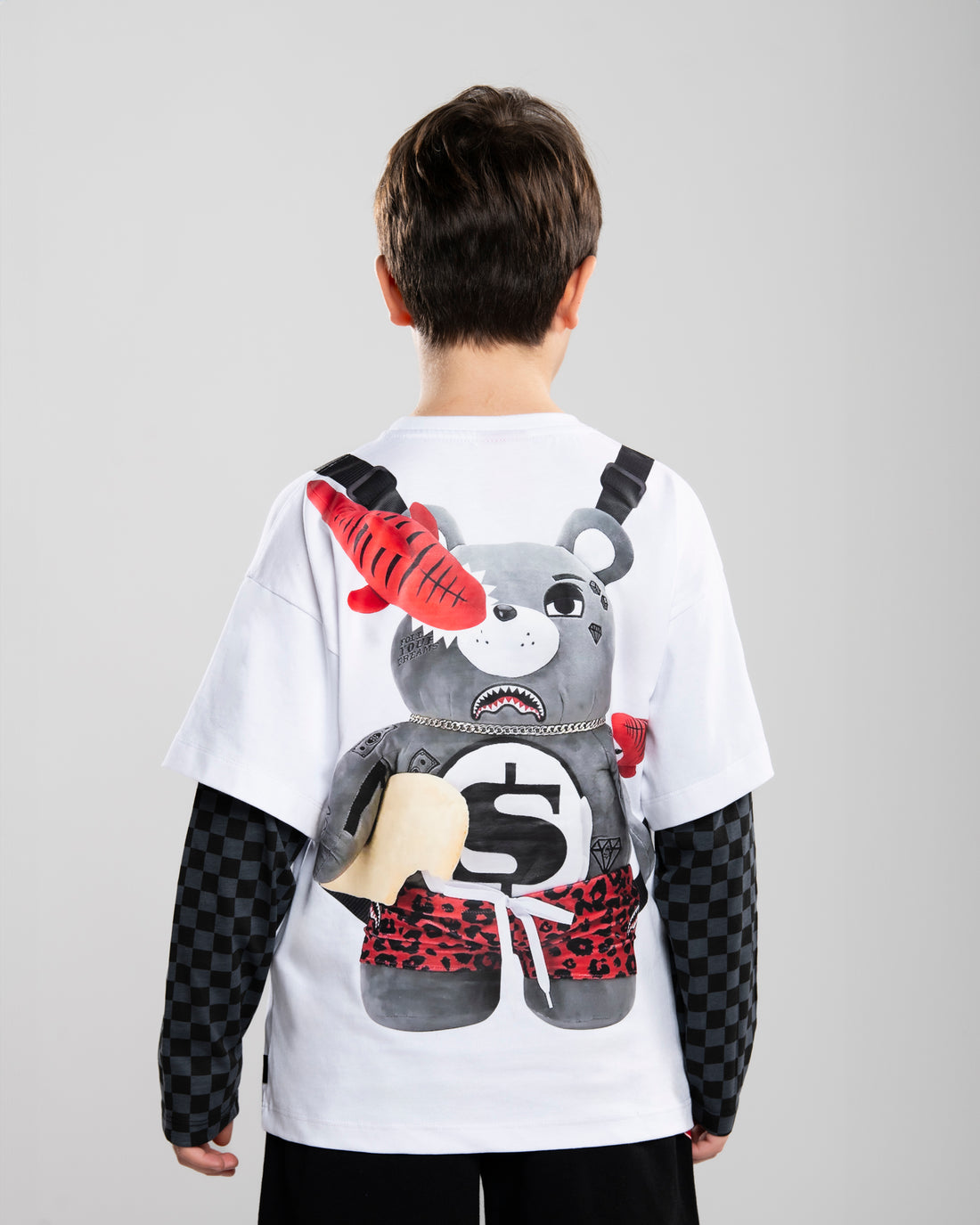 TEDDYBEAR BACKPACK DOUBLE T-SHIRT