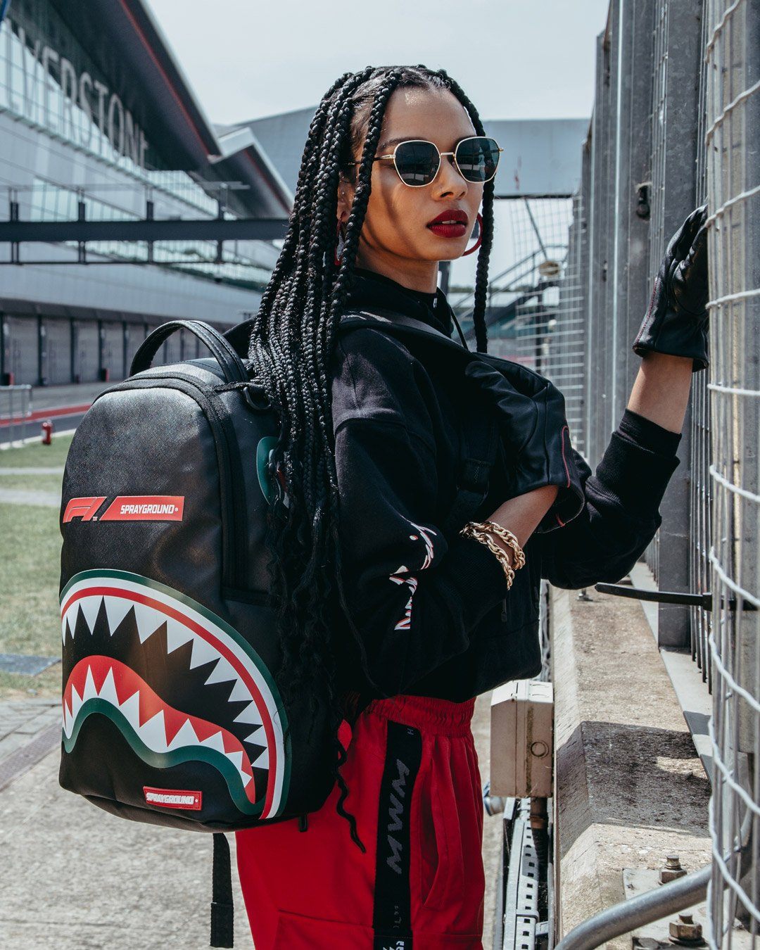 Sprayground Backpack FORMULA 1 OFFICIAL RACE TEAM BACKPACK (DLXV) Black