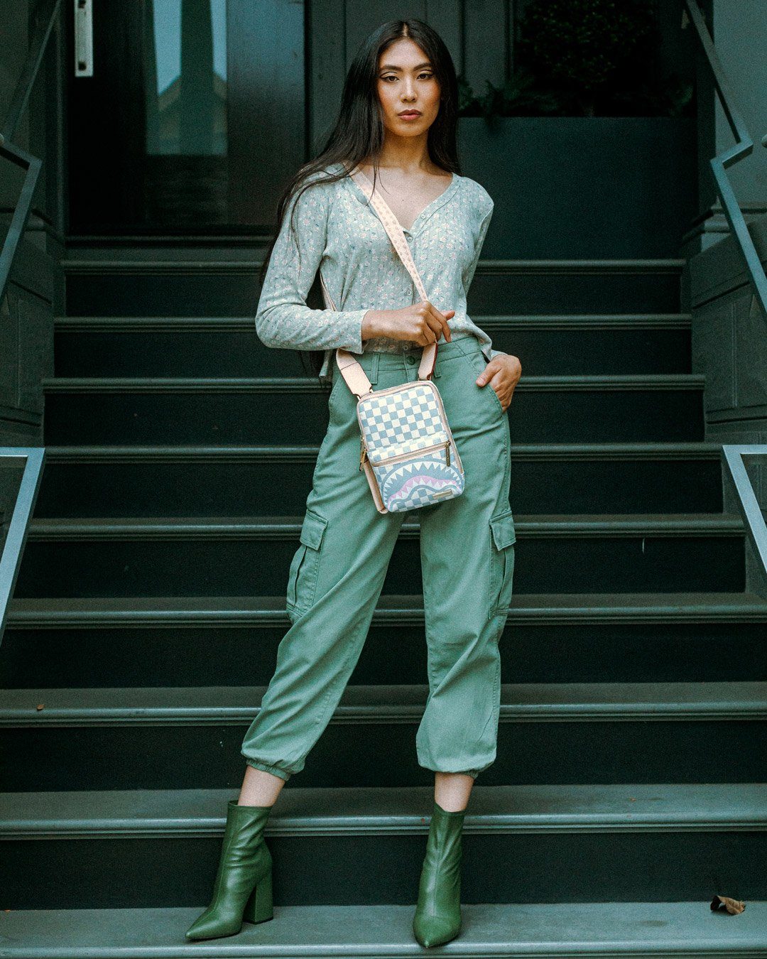 Sprayground Bag ROSE ALL DAY LA PALAIS SLING White