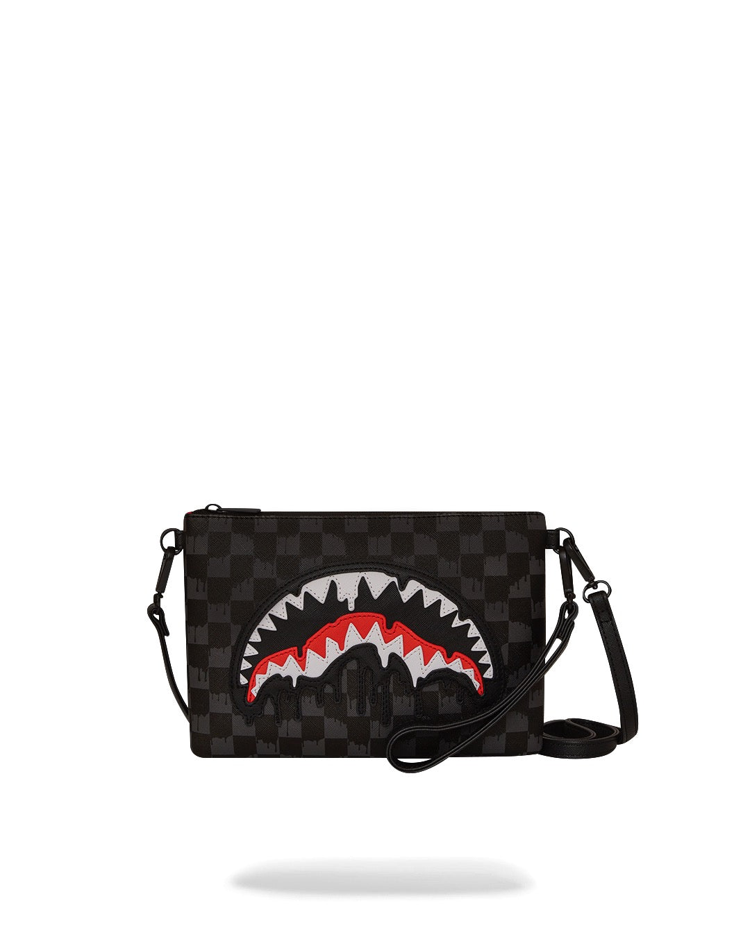 DRIPPING SHARKS IN PARIS CROSSOVER CLUTCH