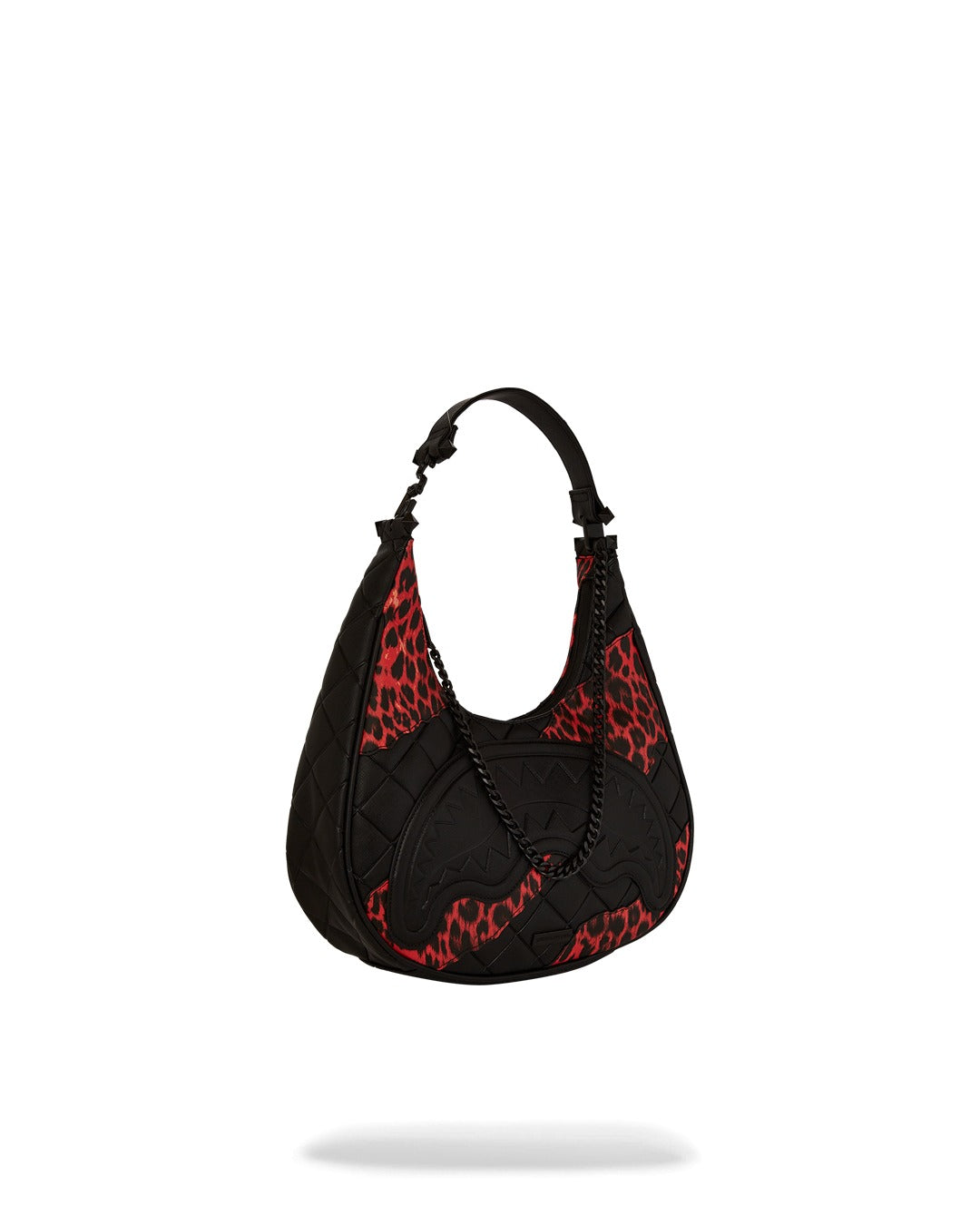 RED LEOPARD PUFFER VICE SHOULDER BAG