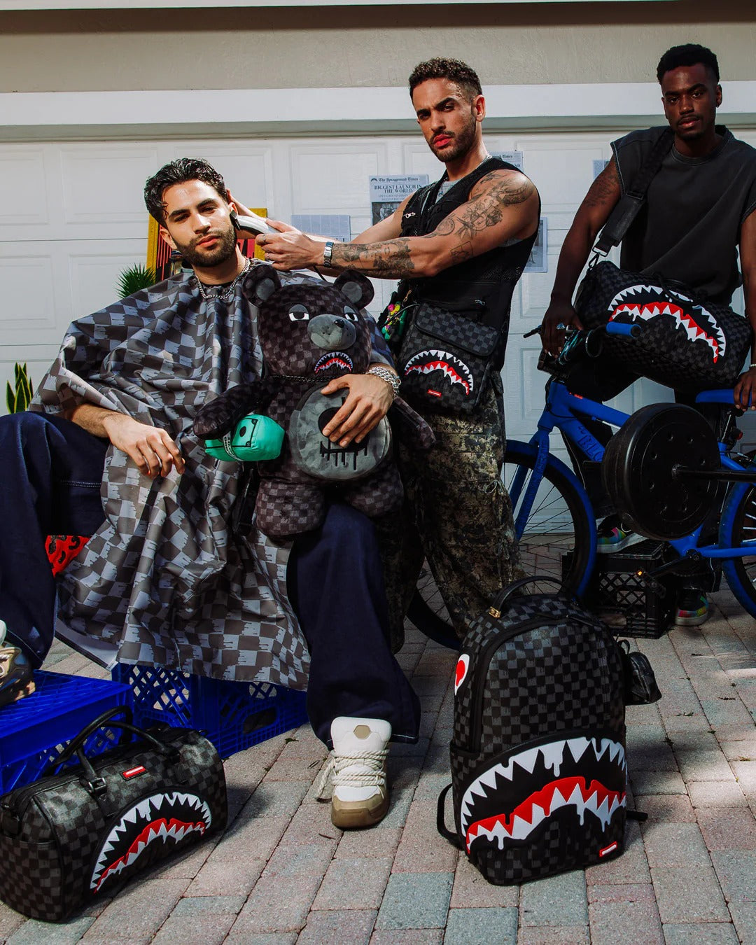 DRIPPING SHARKS IN PARIS MONEYBEAR TEDDY BEAR