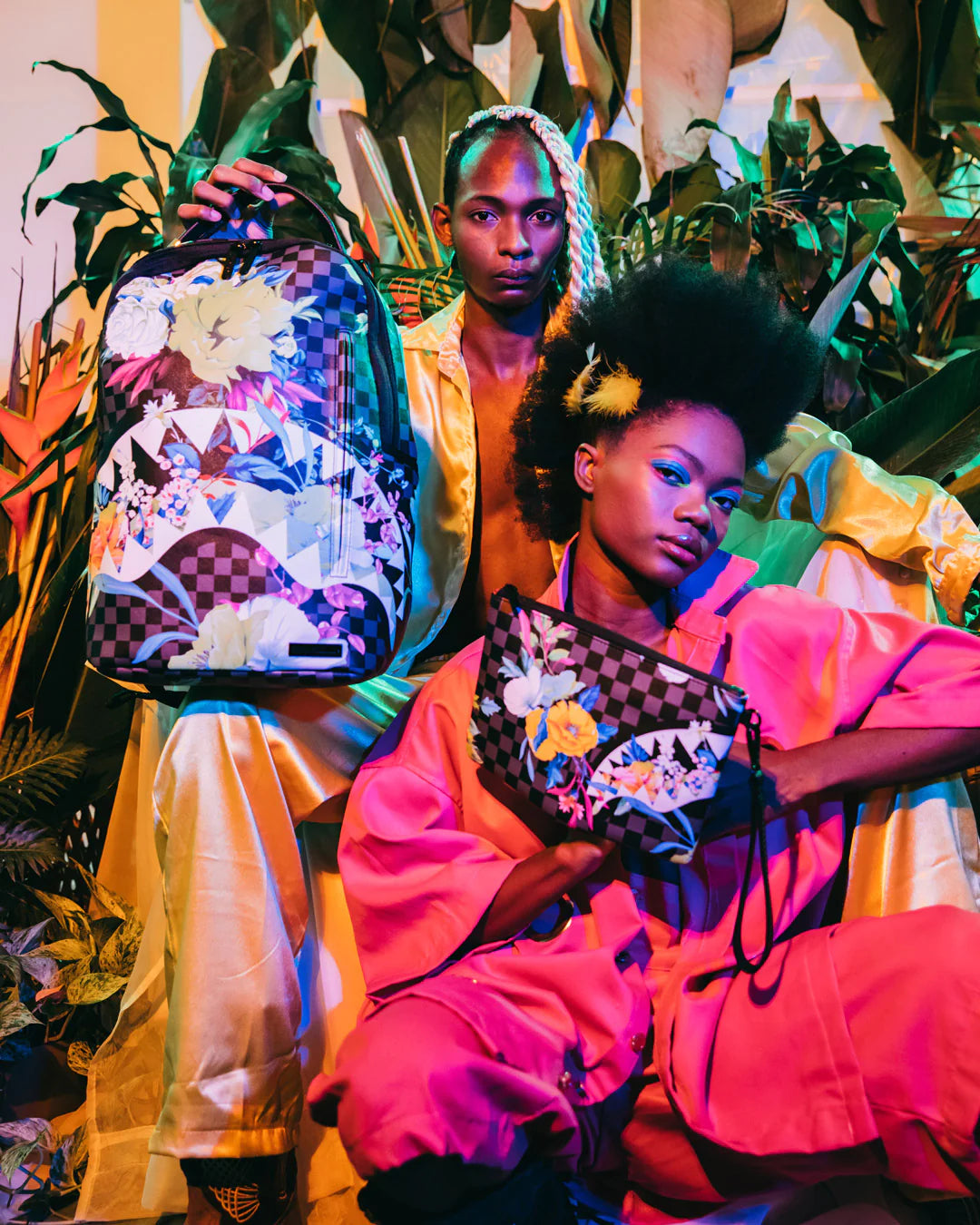 Neon Floral Cross-over Pochette