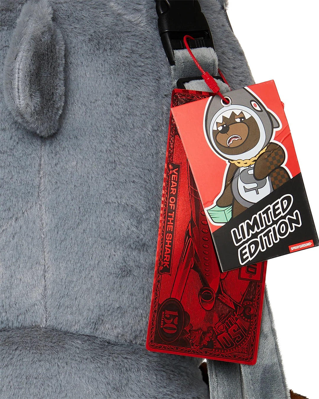 MONEY BEAR IN SHARK COSTUME BEAR BACKPACK