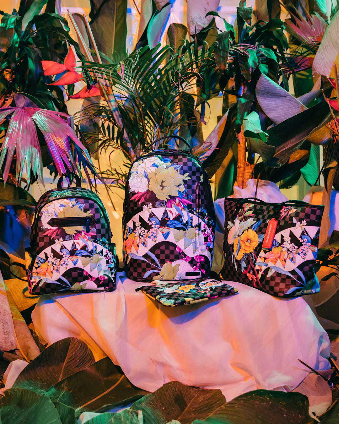 Neon Floral Cross-over Pochette