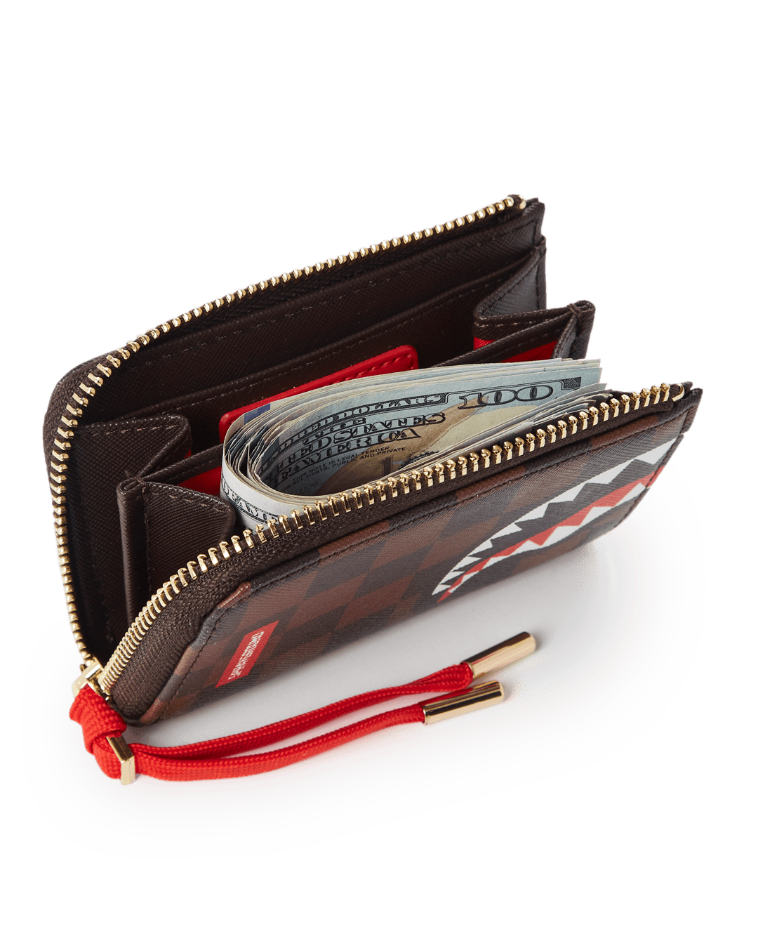 Sprayground Wallet CHECKS & CAMO WALLET Brown
