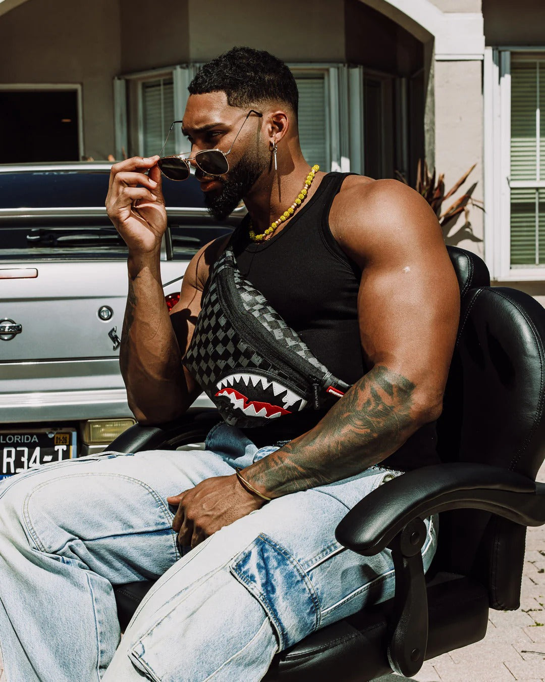 DRIPPING SHARKS IN PARIS SAVVY CROSSBODY