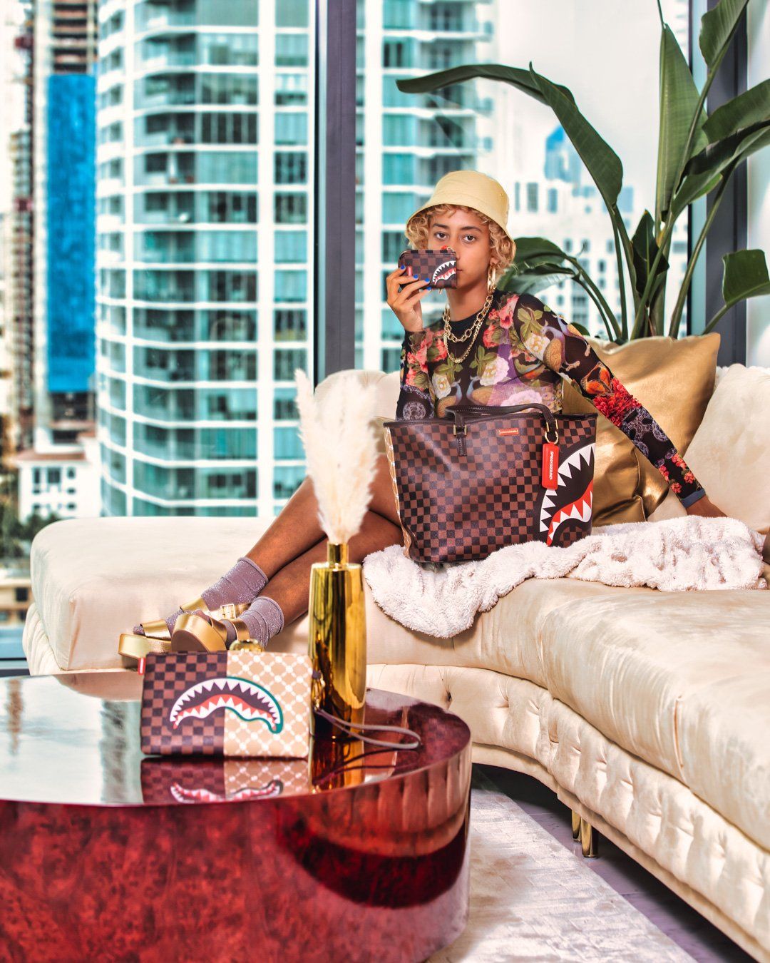 Sprayground Wallet PARIS VS FLORENCE WALLET Brown