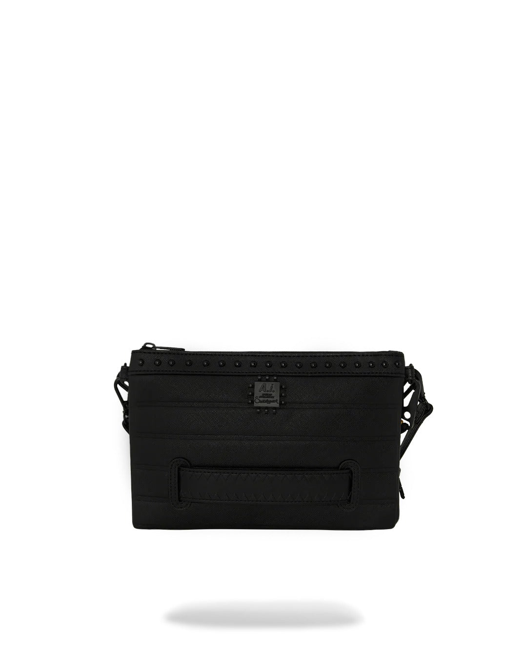 AI WONDERLAND GOLD AND BLACK CROSSOVER CLUTCH