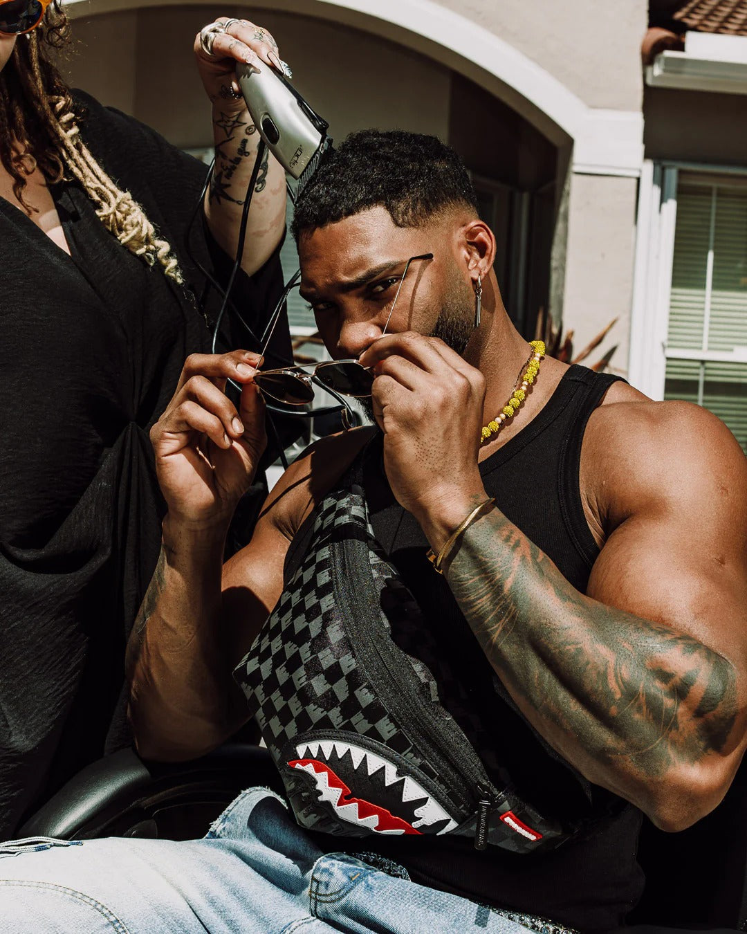 DRIPPING SHARKS IN PARIS SAVVY CROSSBODY