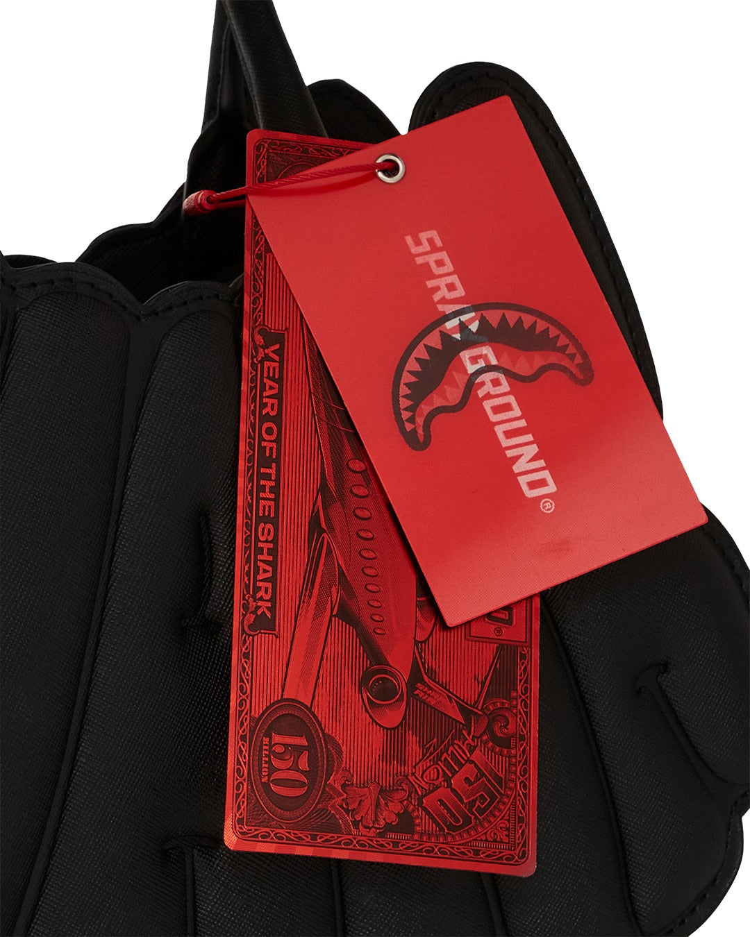 METALLIC DRIP SHARK BUBBLE LETTERS HANDBAG